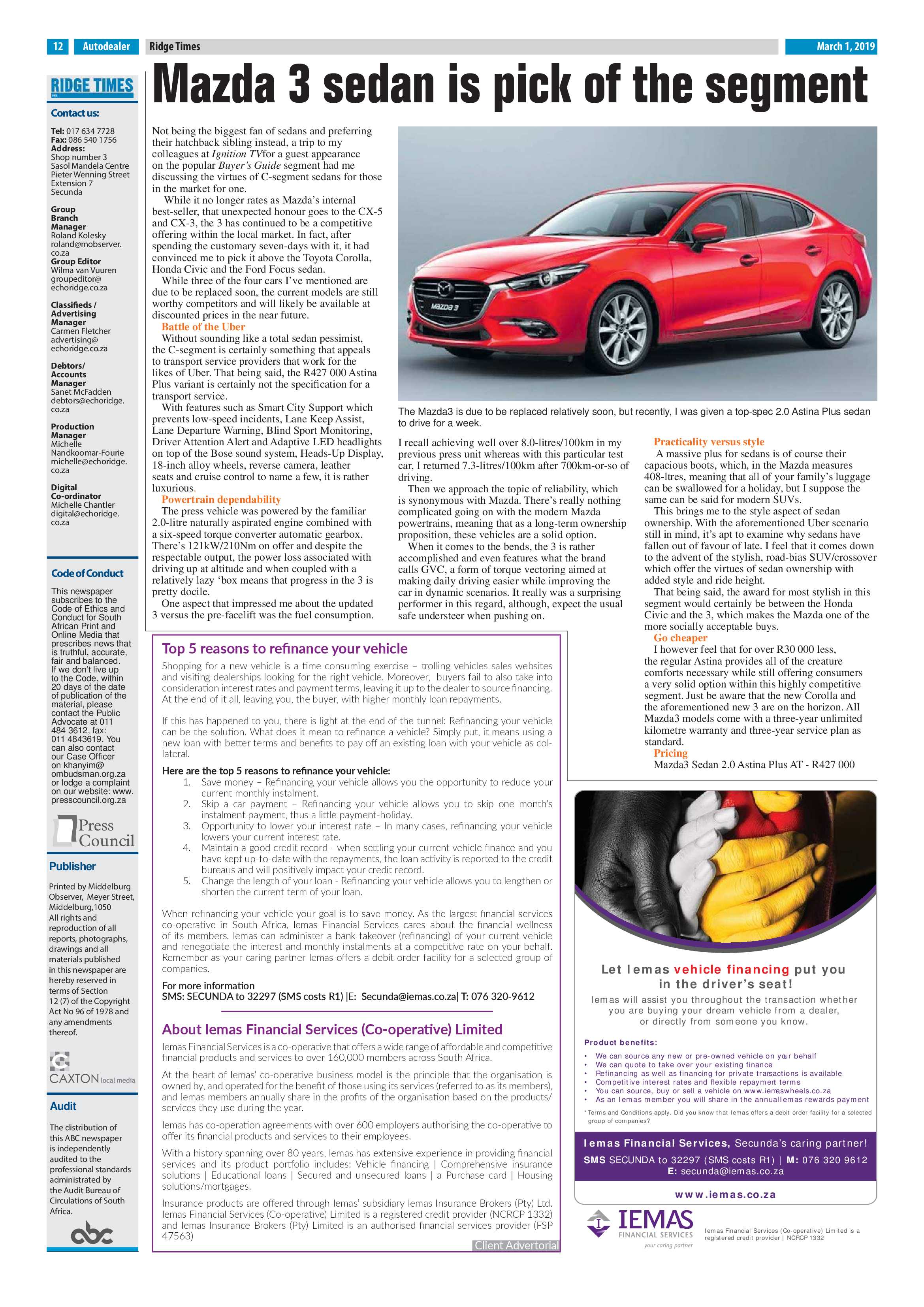 Ridge Times 03 March 2019 page 12