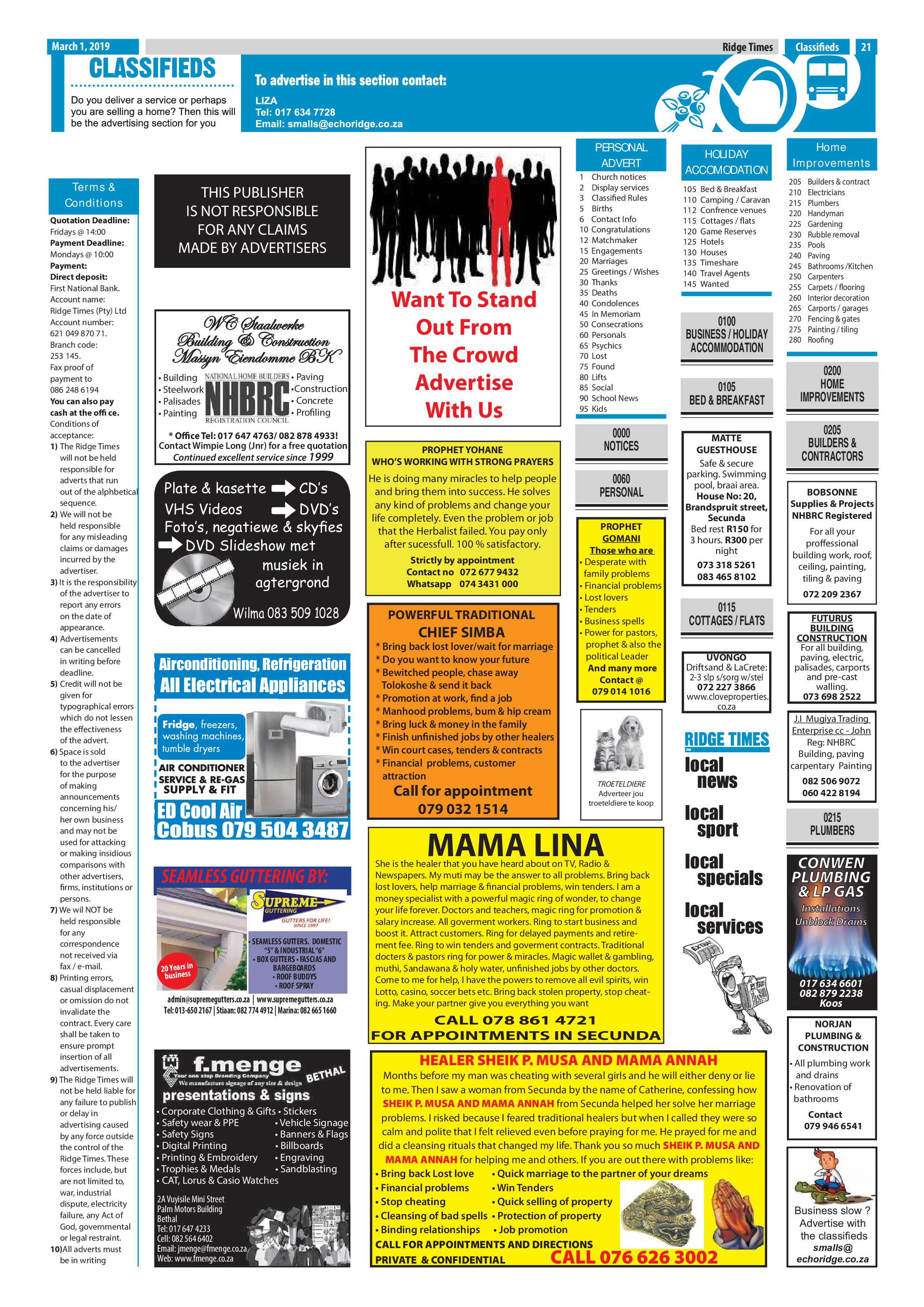 Ridge Times 03 March 2019 page 21