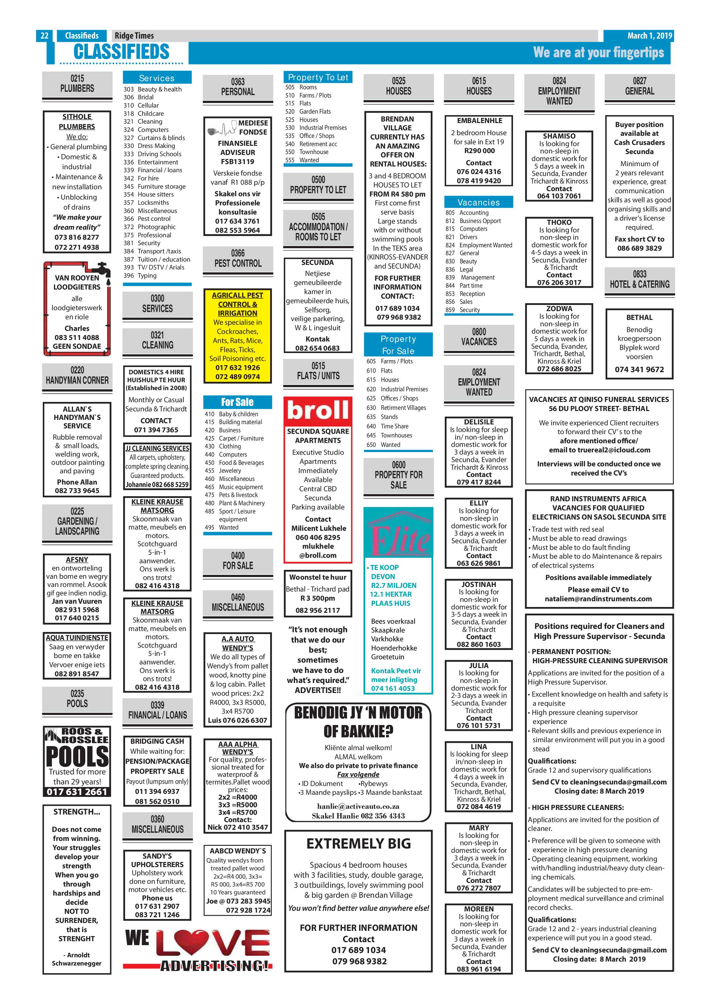 Ridge Times 03 March 2019 page 22