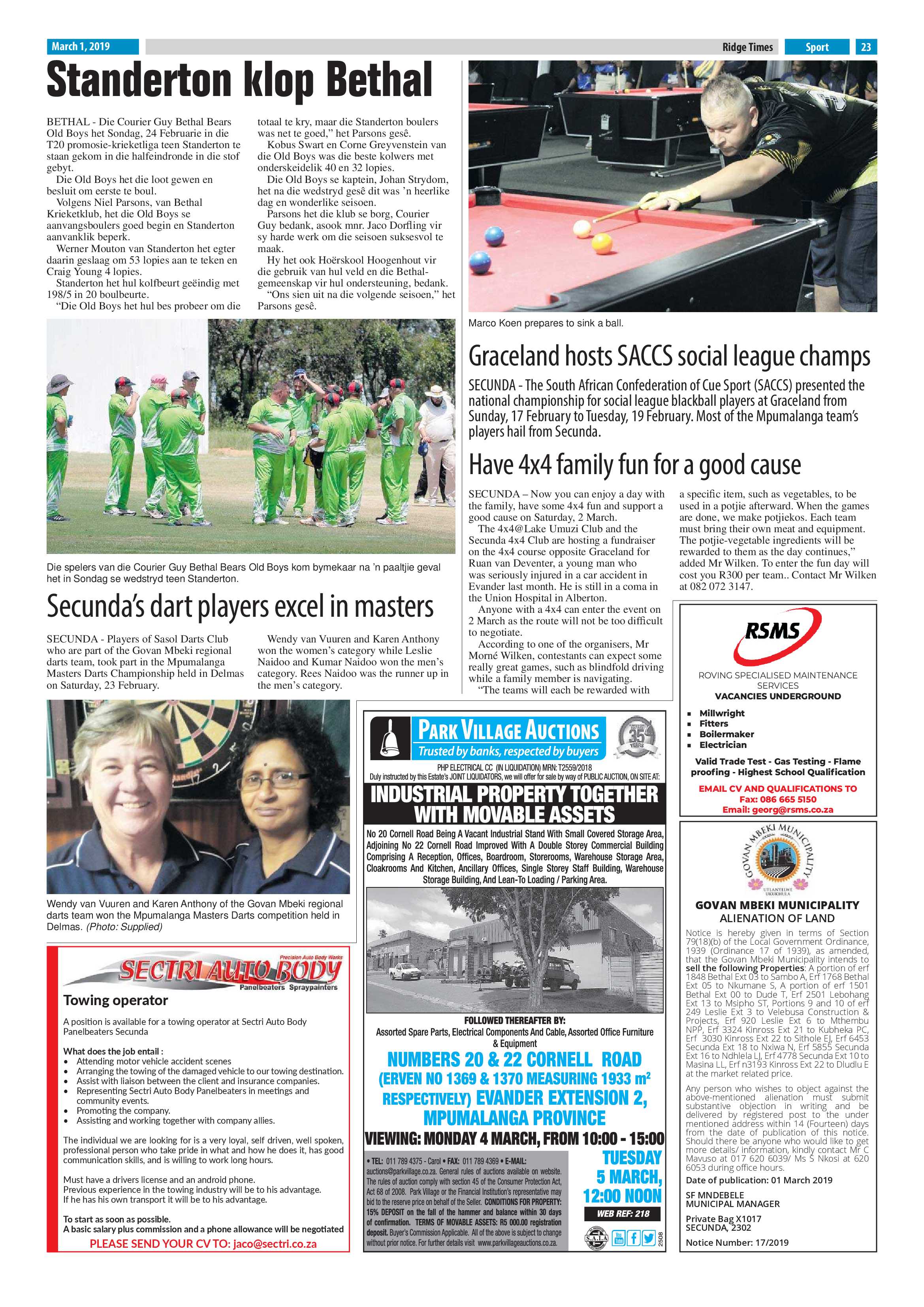 Ridge Times 03 March 2019 page 23