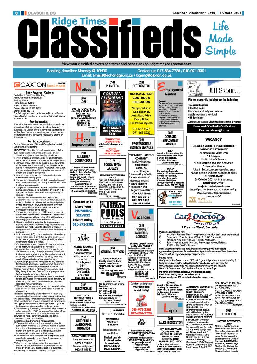 Ridge Times 01 October 2021 page 10