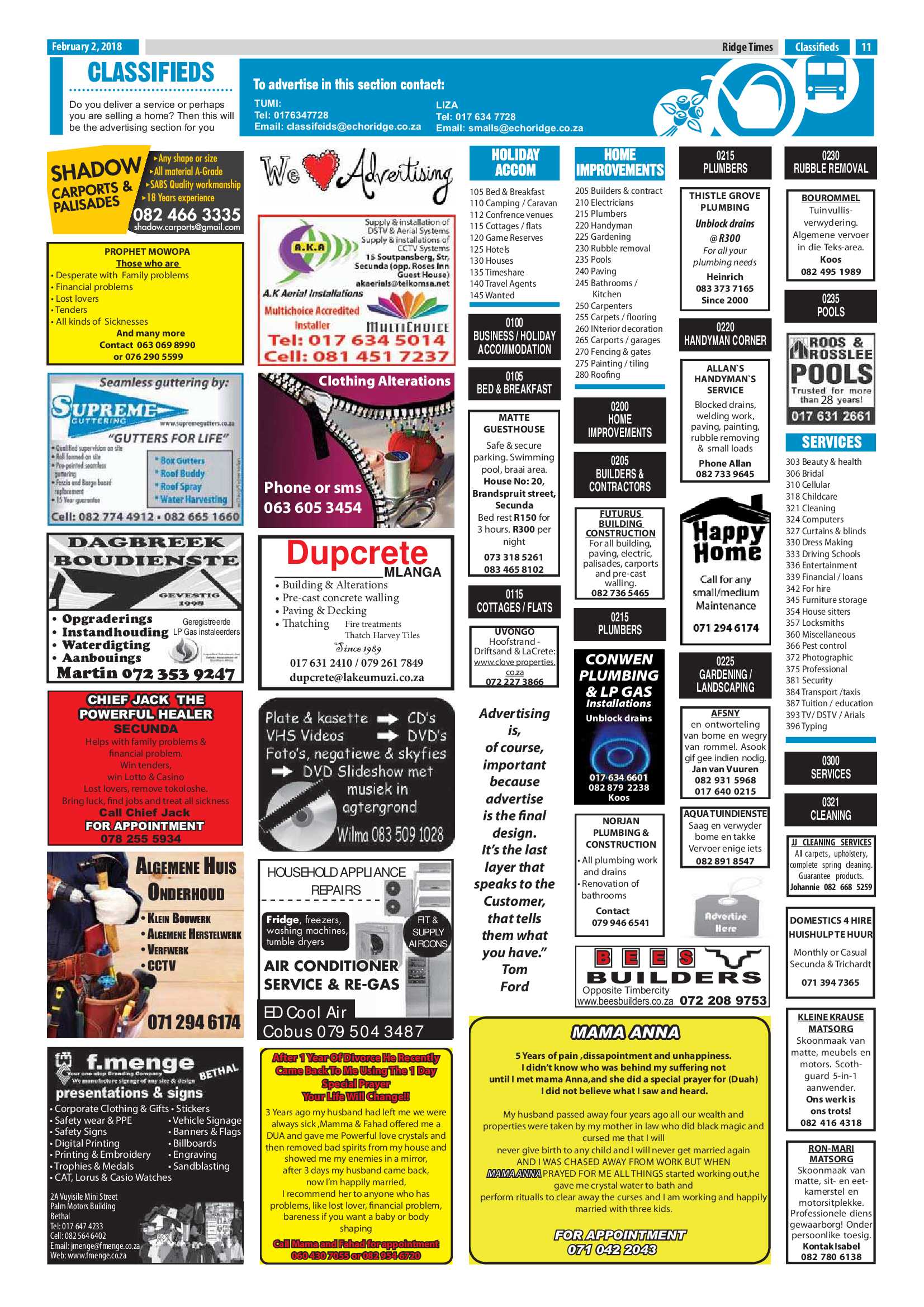 Ridge Times 02 February 2018 page 11