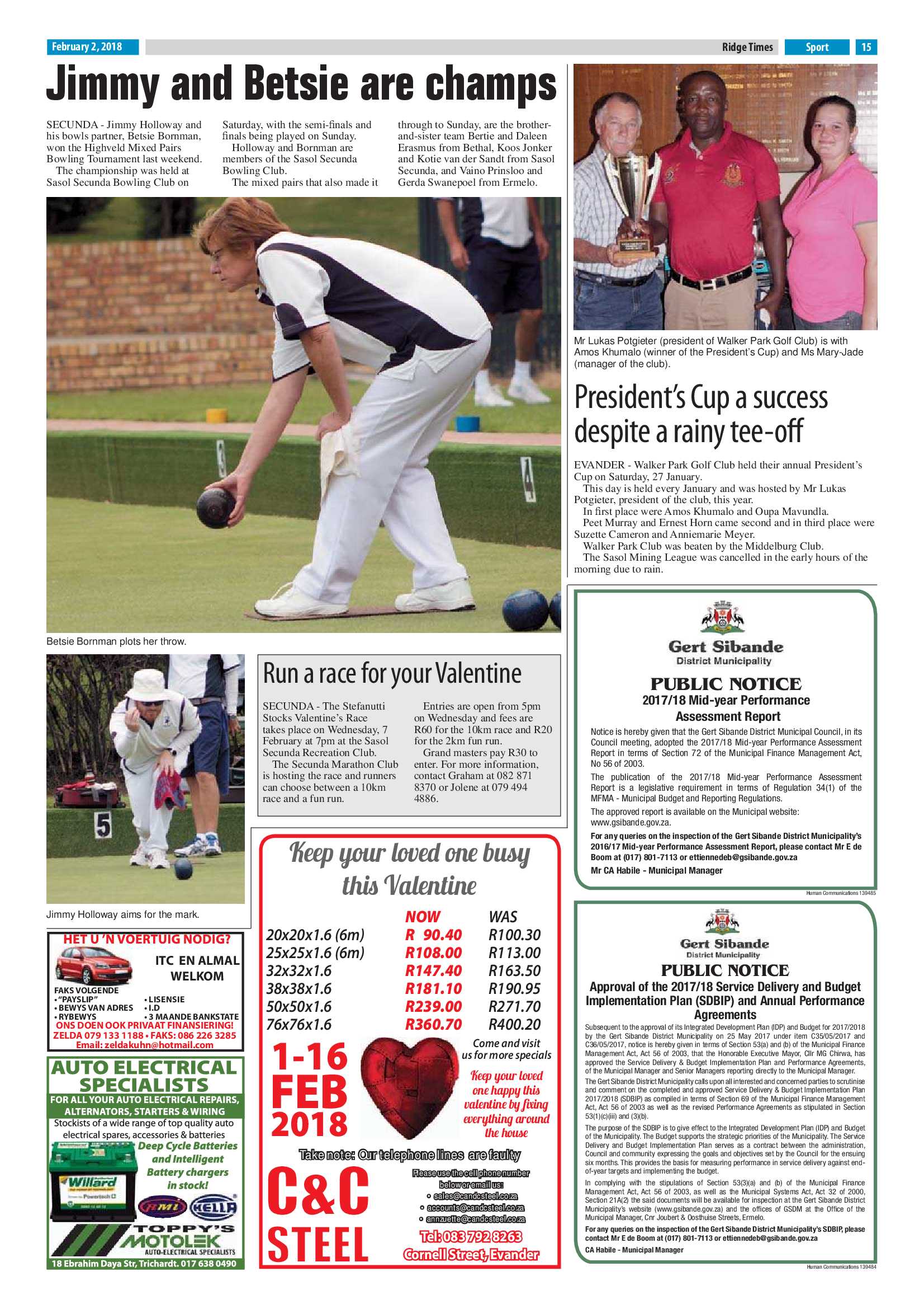 Ridge Times 02 February 2018 page 15
