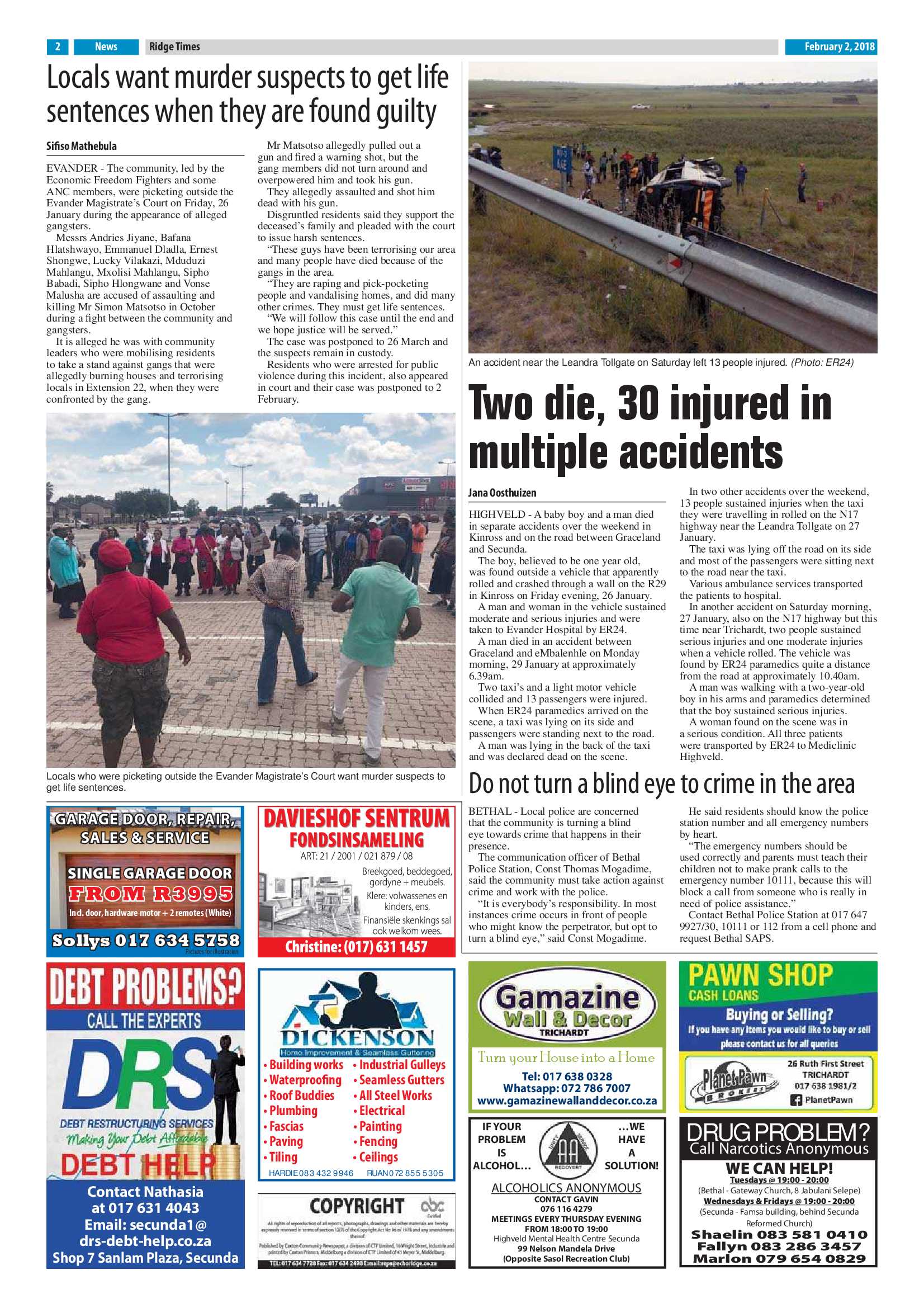 Ridge Times 02 February 2018 page 2