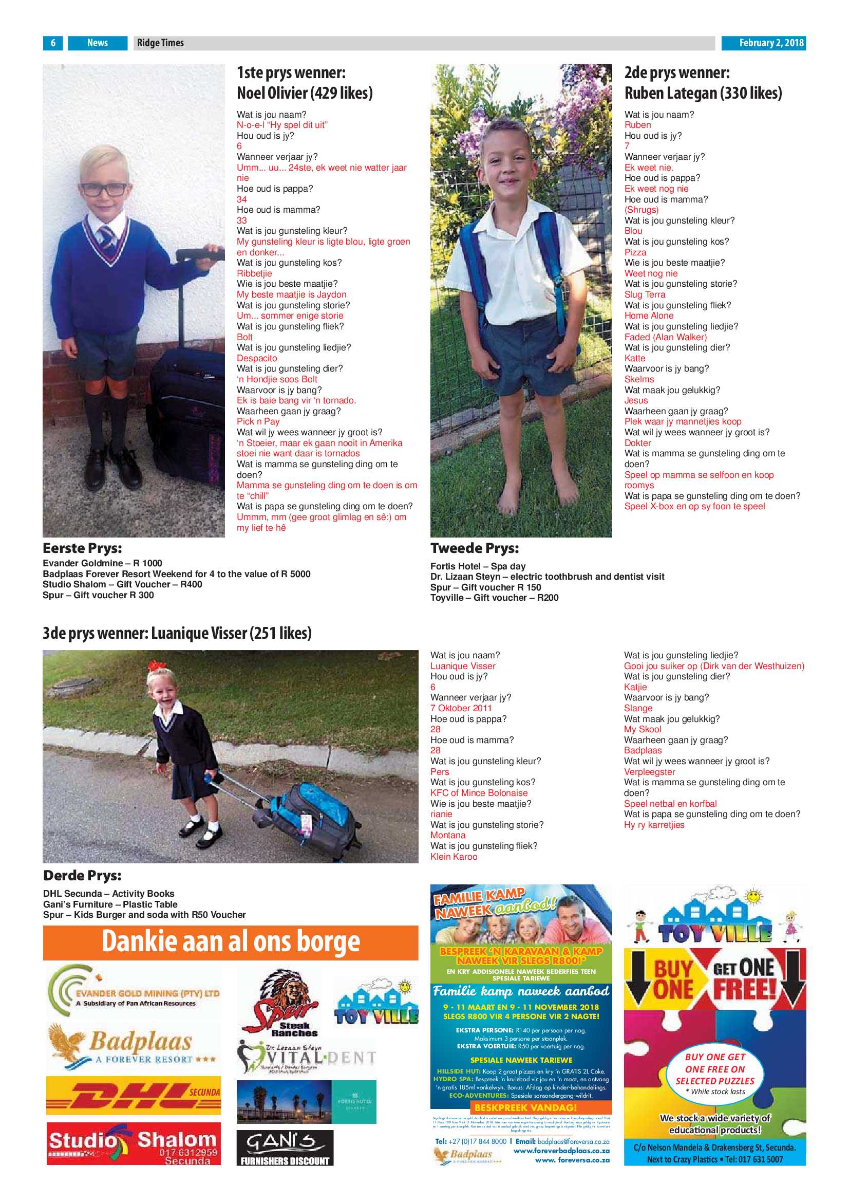 Ridge Times 02 February 2018 page 6