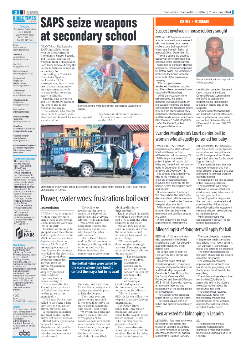 Ridge Times 02 February 2024 page 2
