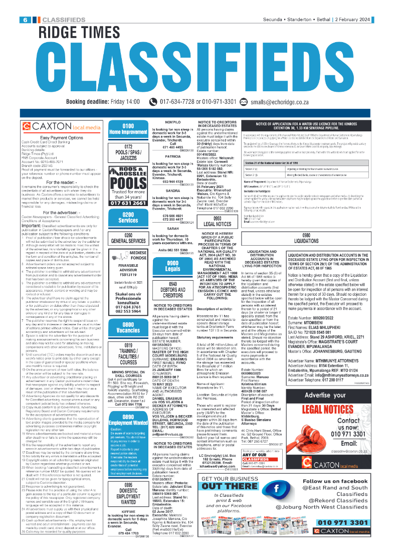Ridge Times 02 February 2024 page 6