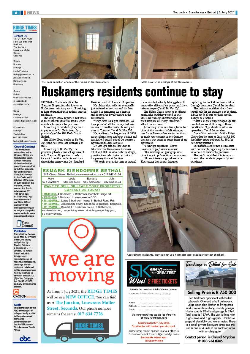 Ridge Times 02 July 2021 page 4