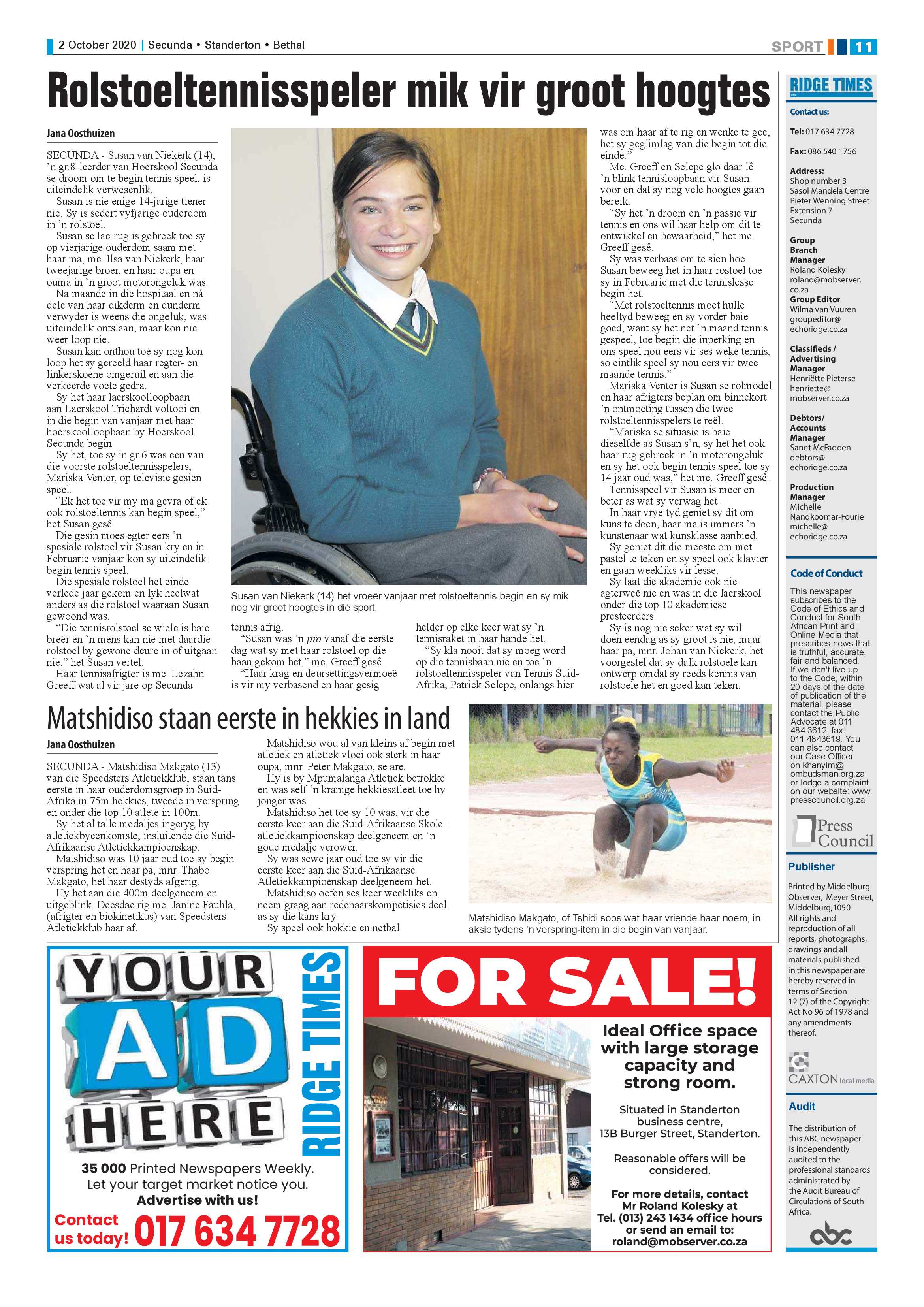 Ridge Times 02 October 2020 page 11