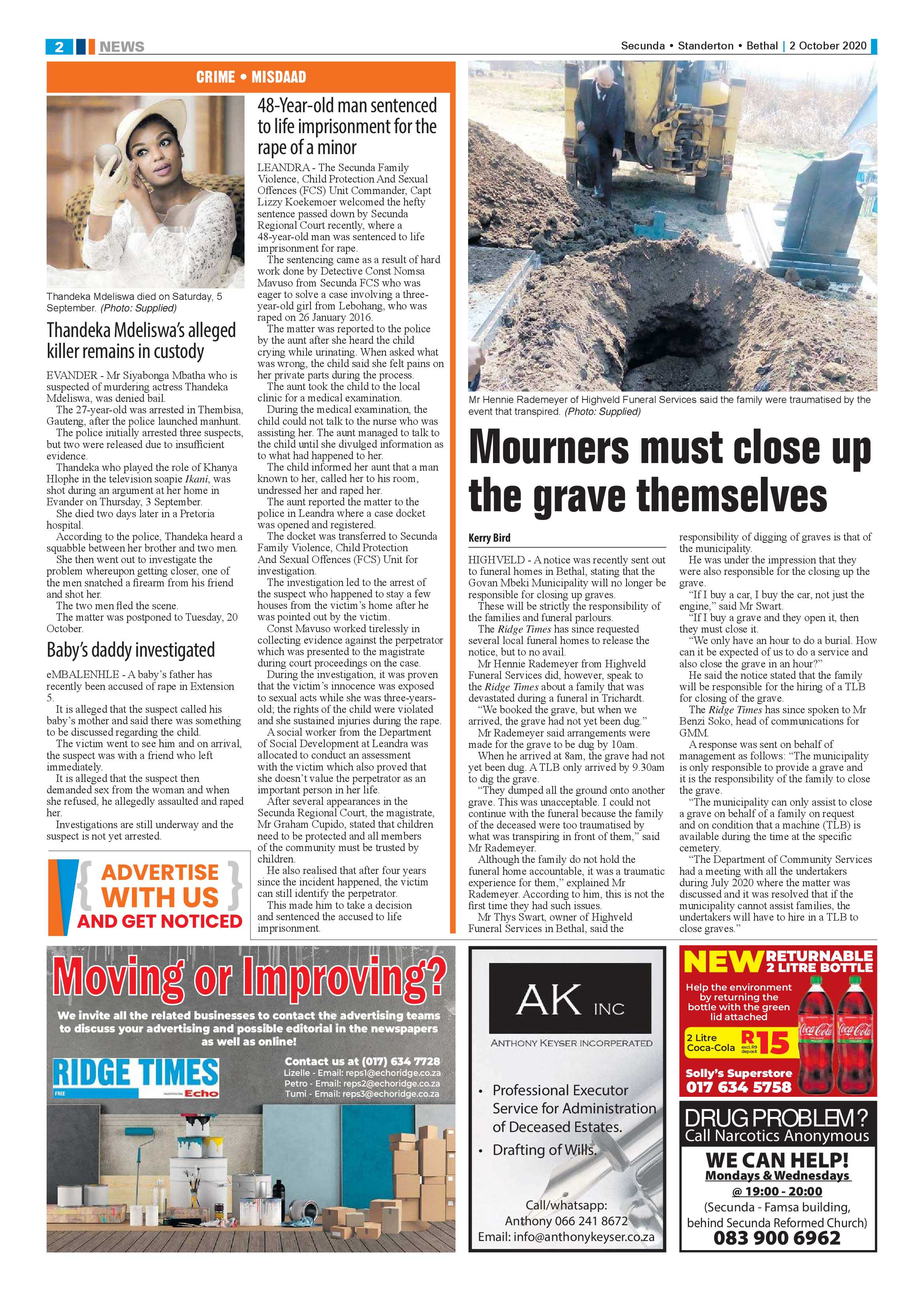 Ridge Times 02 October 2020 page 2
