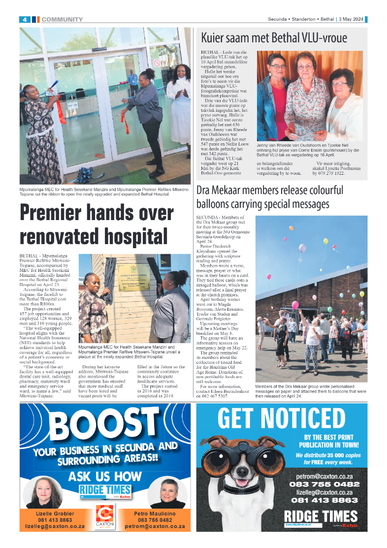 Ridge Times 03 May 2024 page 4
