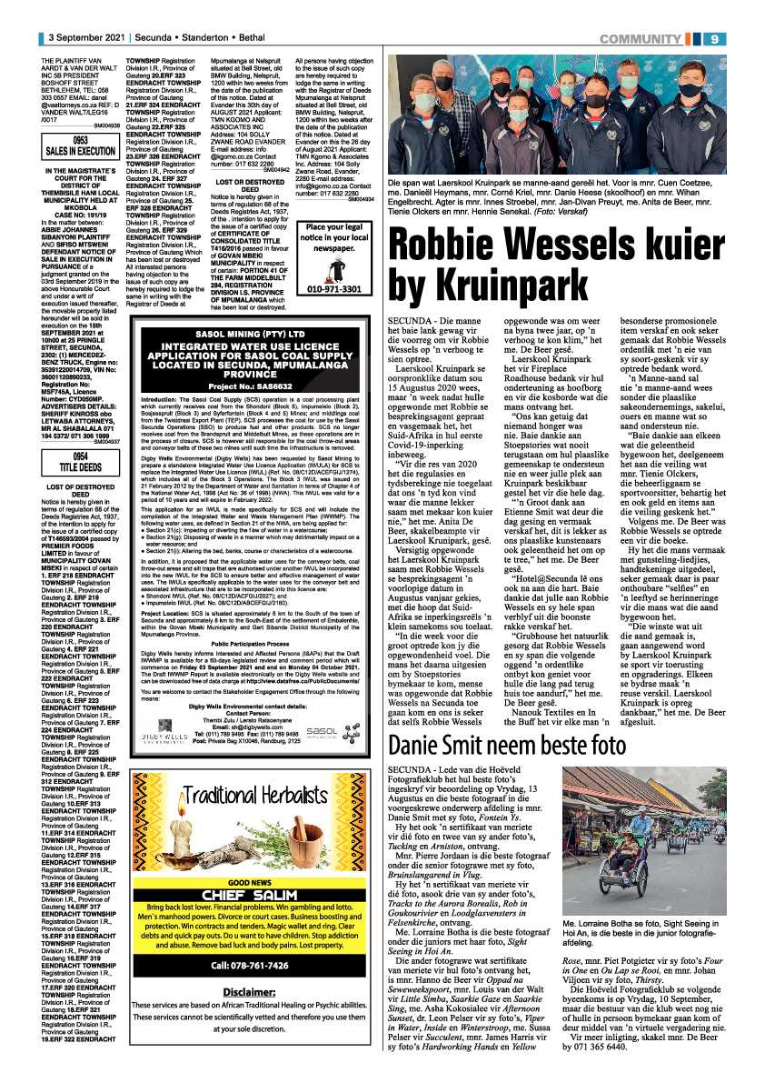 Ridge Times 03 September 2021 page 9