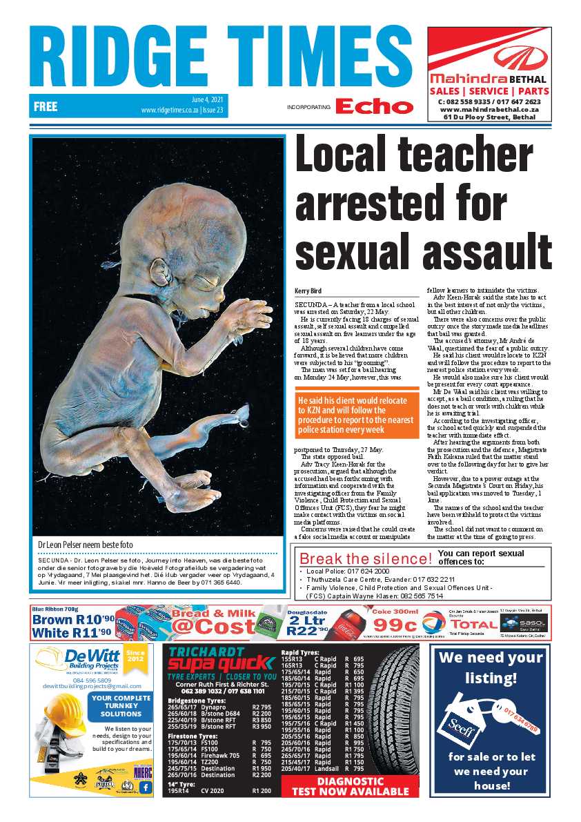 Ridge Times 04 June 2021 page 1