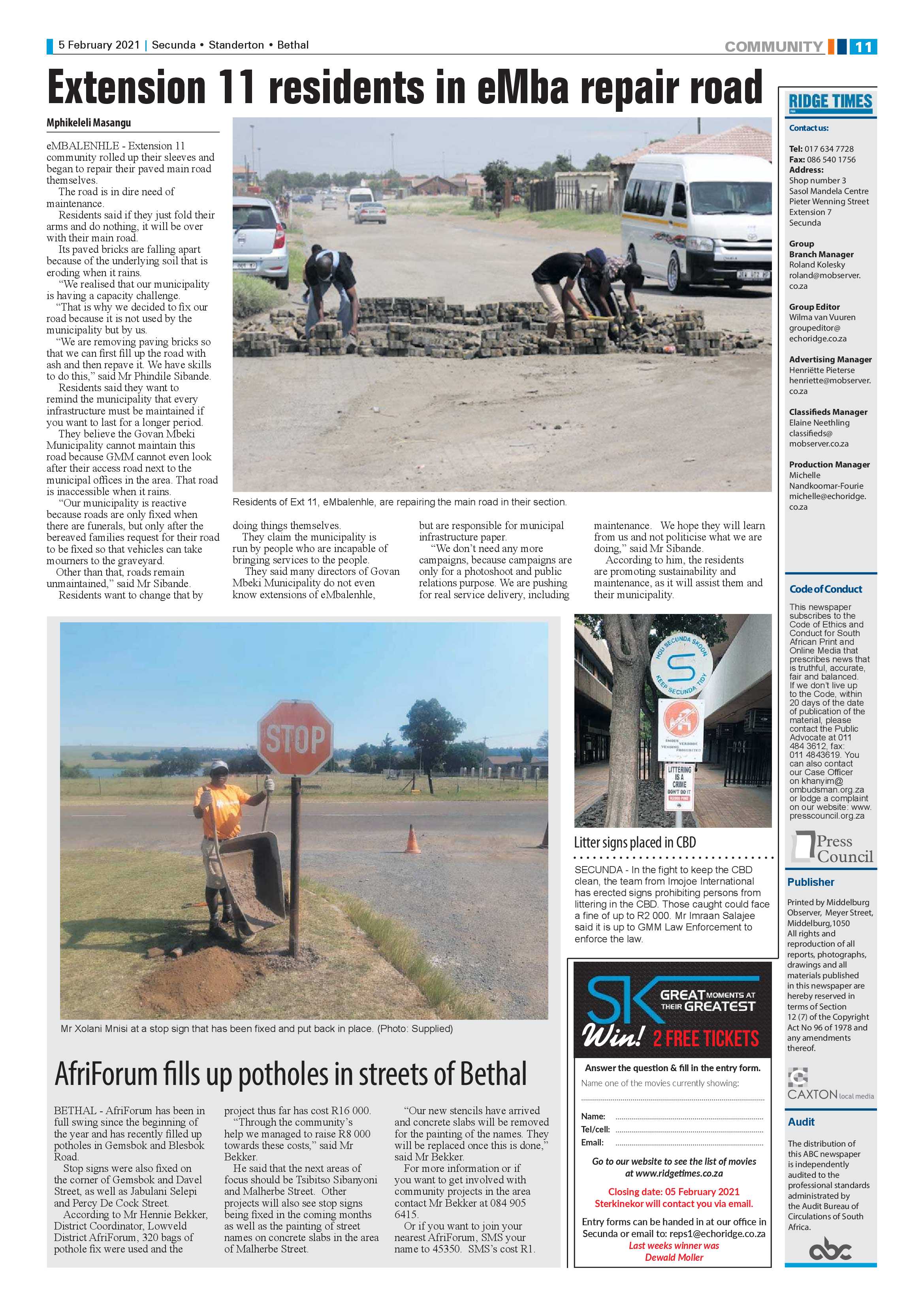 Ridge Times 05 February 2021 page 11