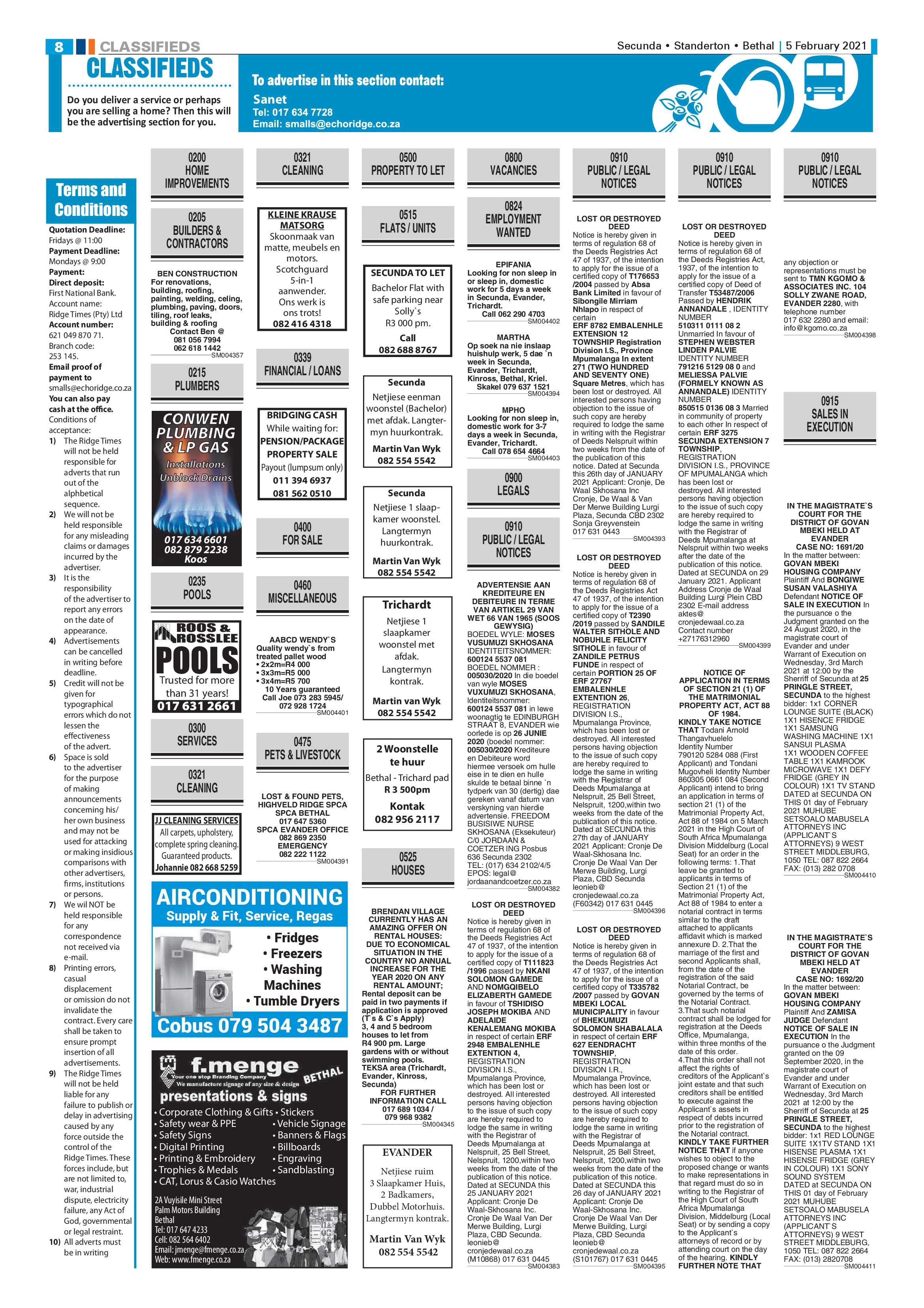 Ridge Times 05 February 2021 page 8