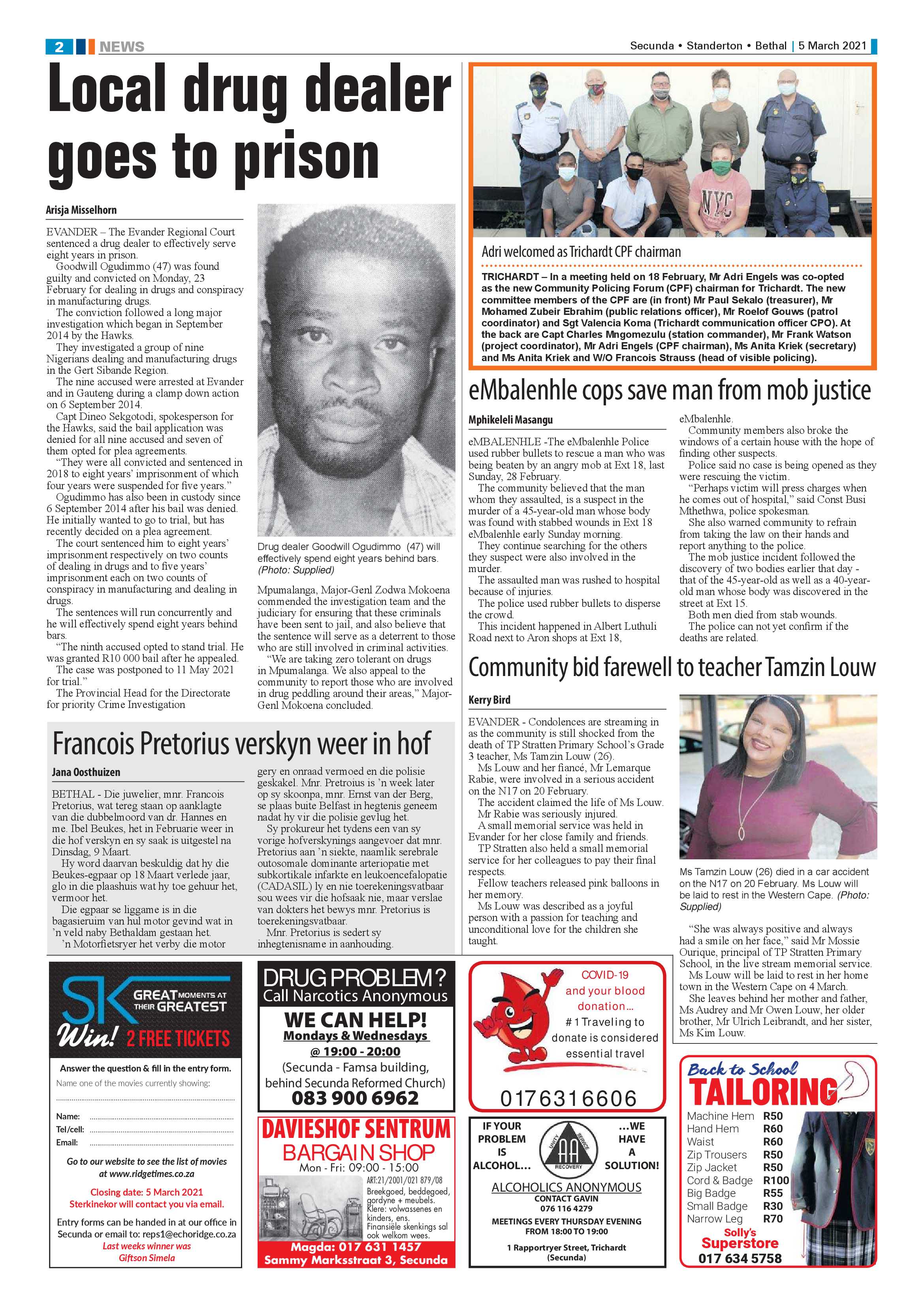 Ridge Times 05 March 2021 page 2