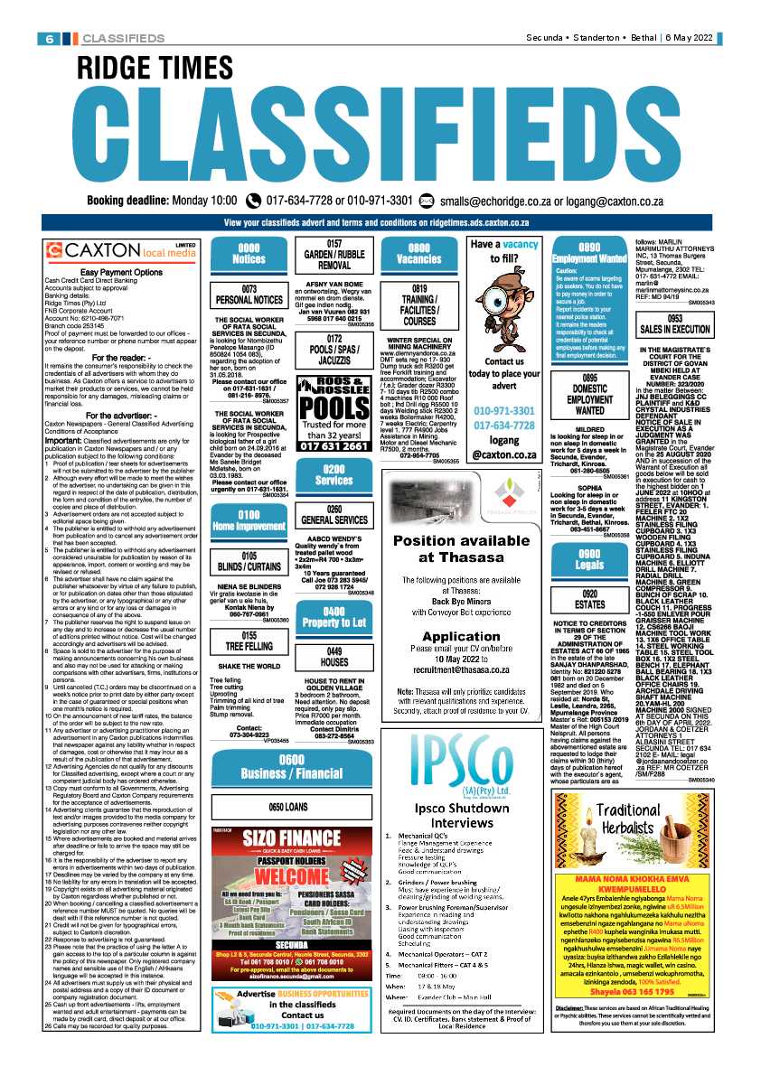 Ridge Times 06 May 2022 page 6