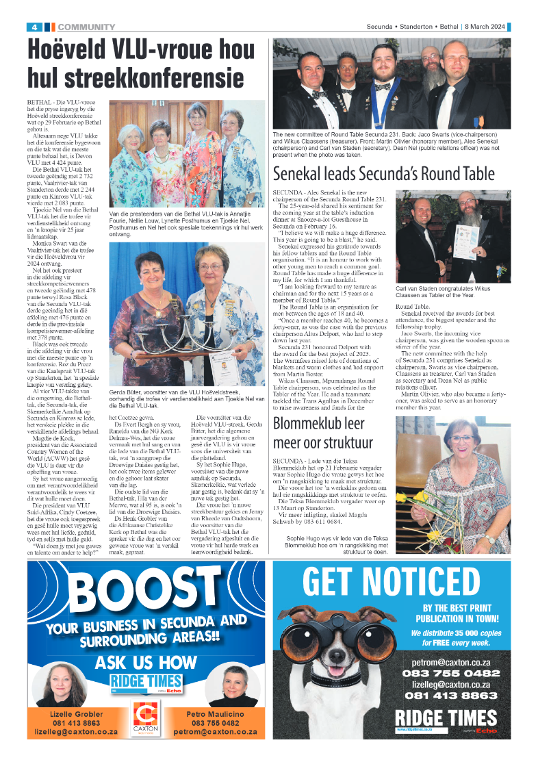 Ridge Times 08 March 2024. page 4