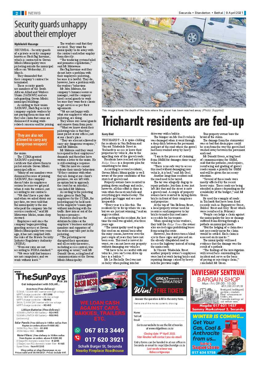 Ridge Times 09 April 2021 page 2