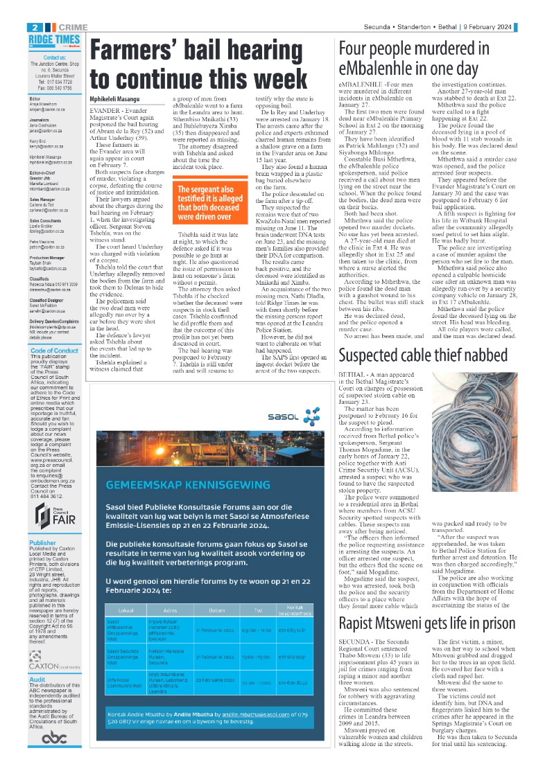 Ridge Times 09 February 2024 page 2