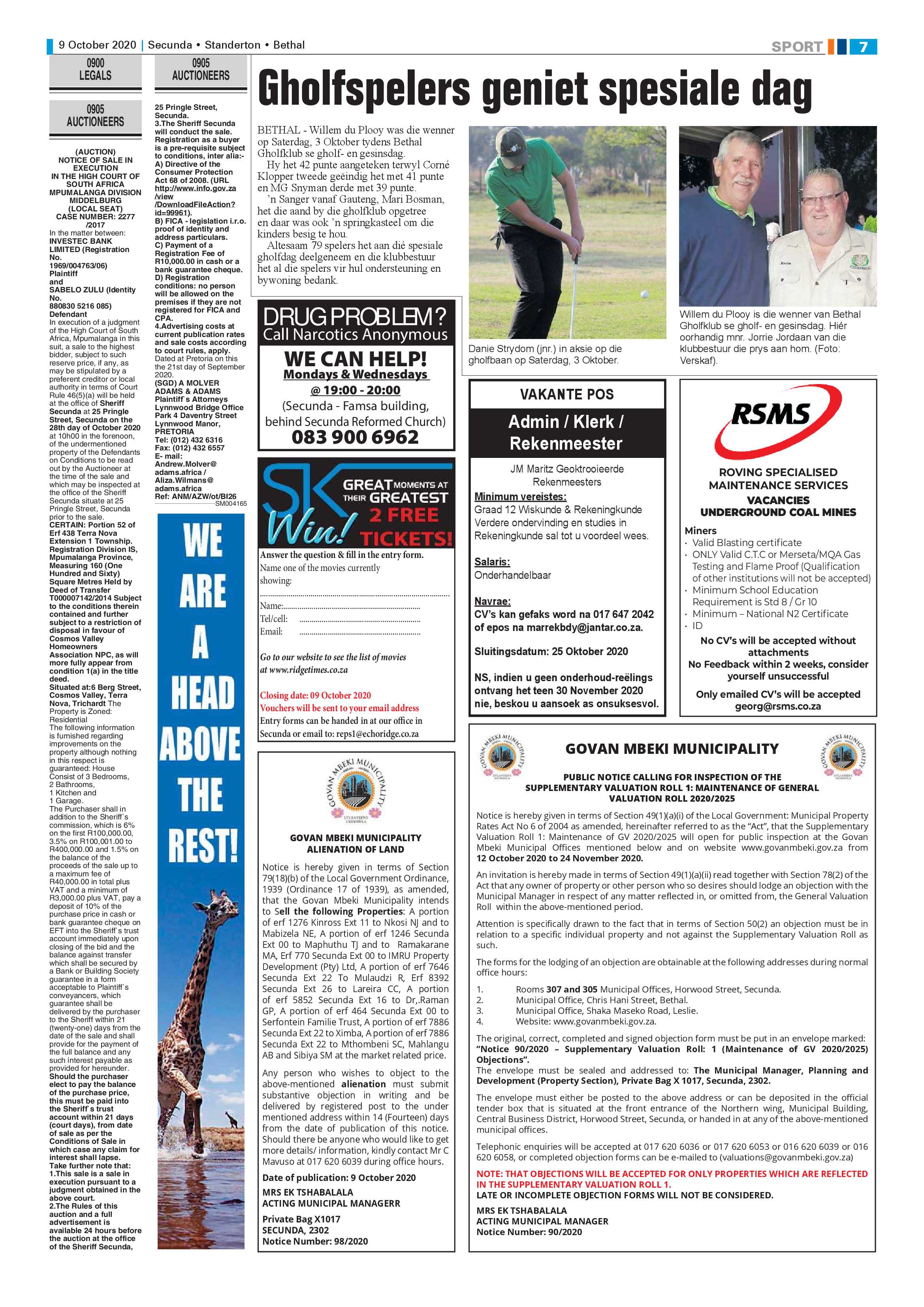 Ridge Times 09 October 2020 page 7