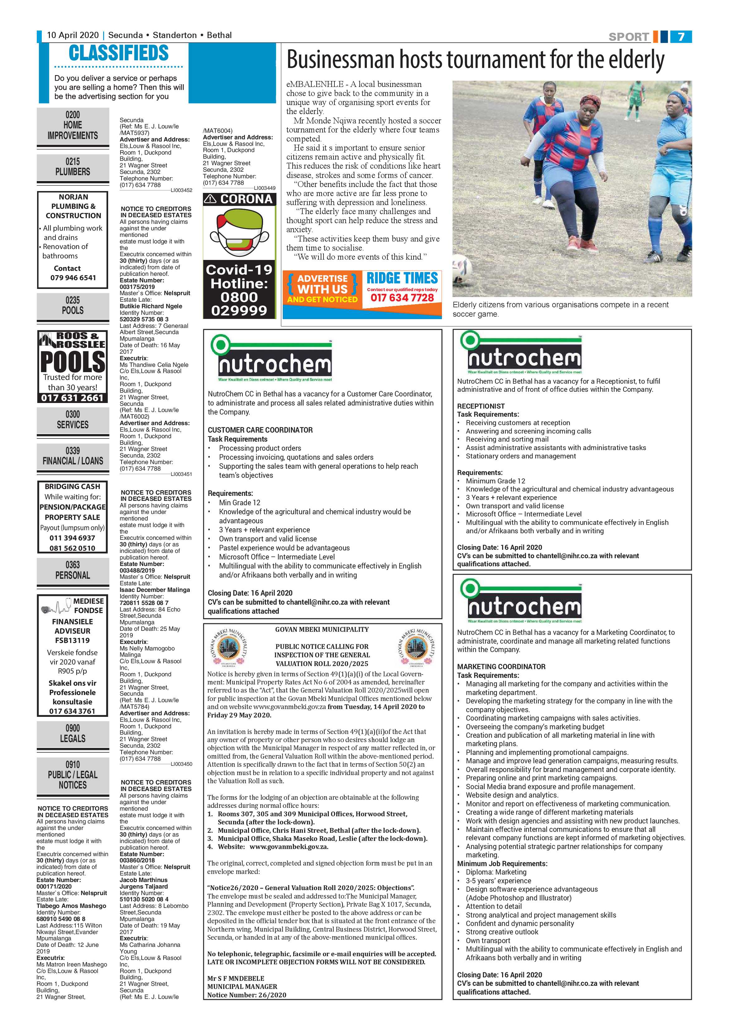Ridge Times 10 April 2020 page 7