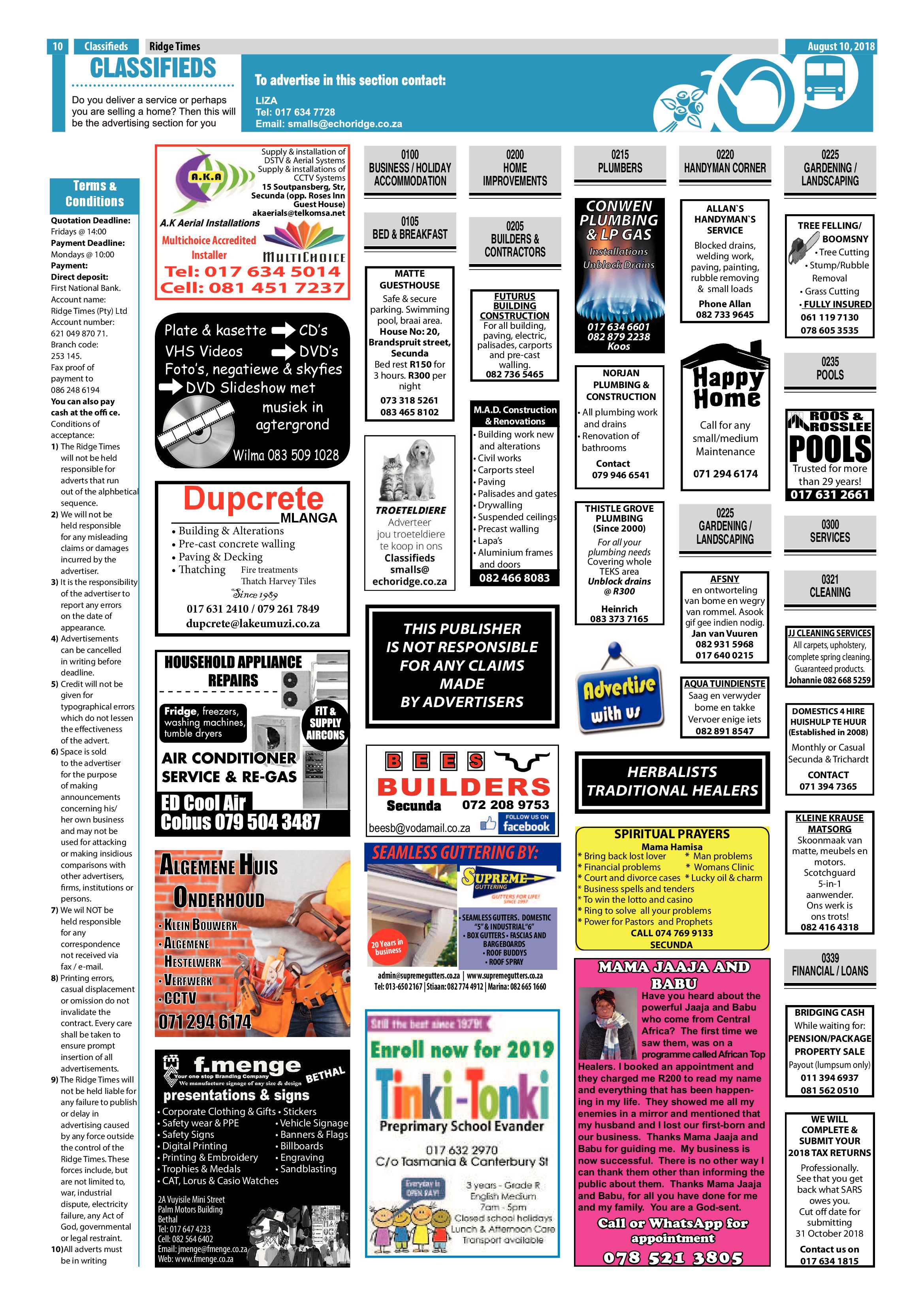 Ridge Times 10 August 2018 page 10