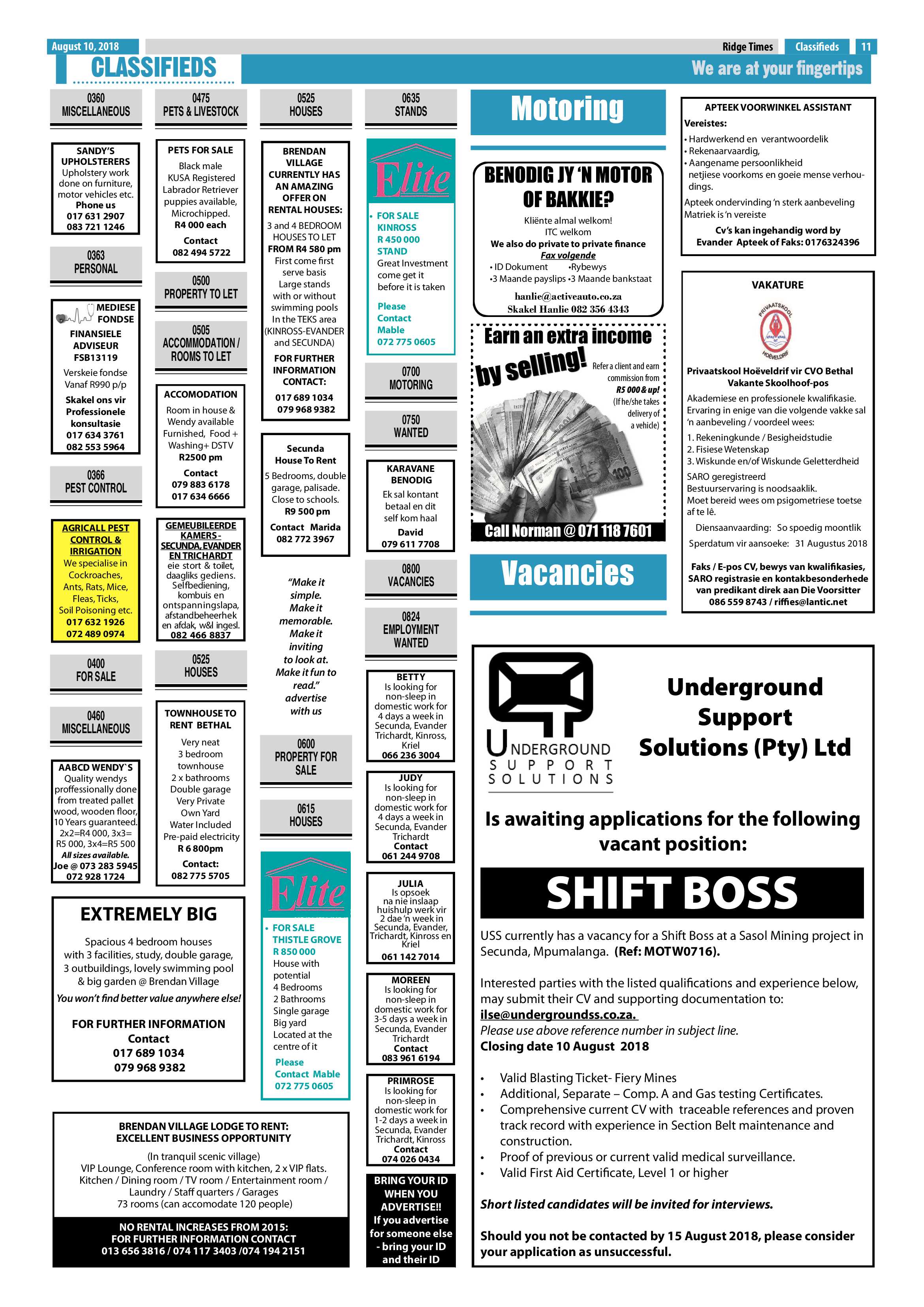 Ridge Times 10 August 2018 page 11