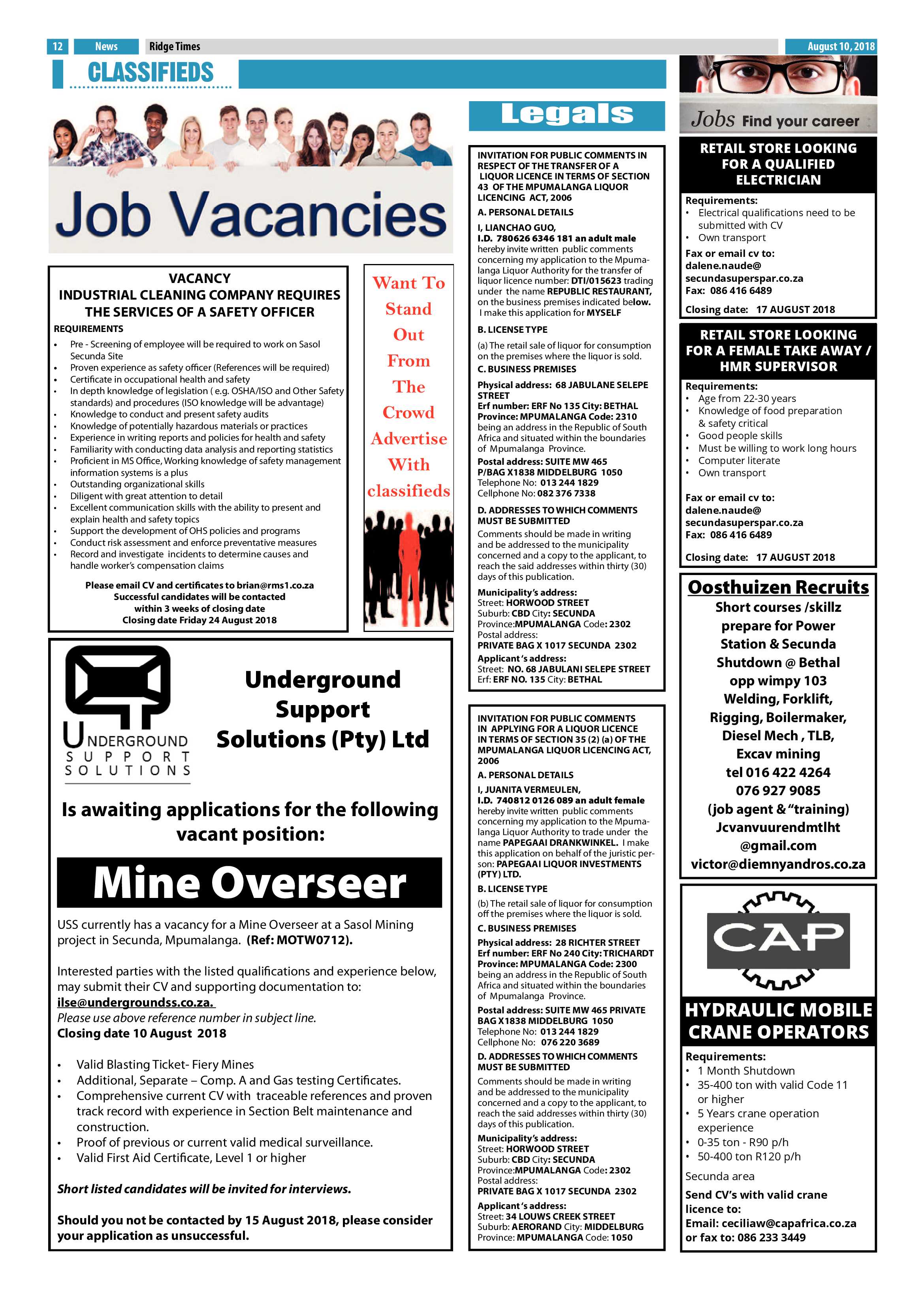 Ridge Times 10 August 2018 page 12
