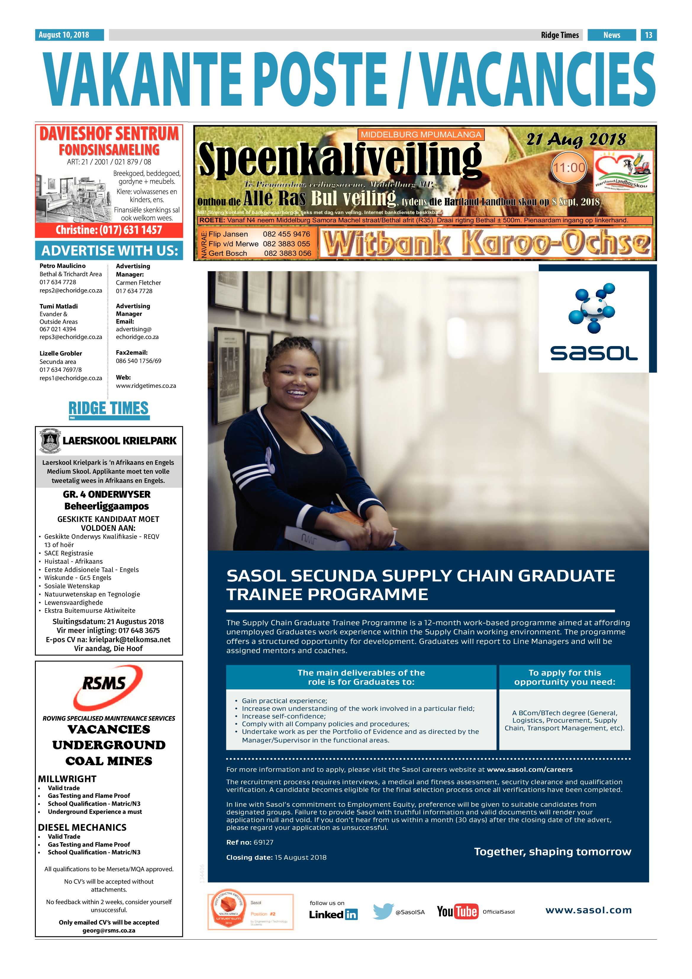 Ridge Times 10 August 2018 page 13