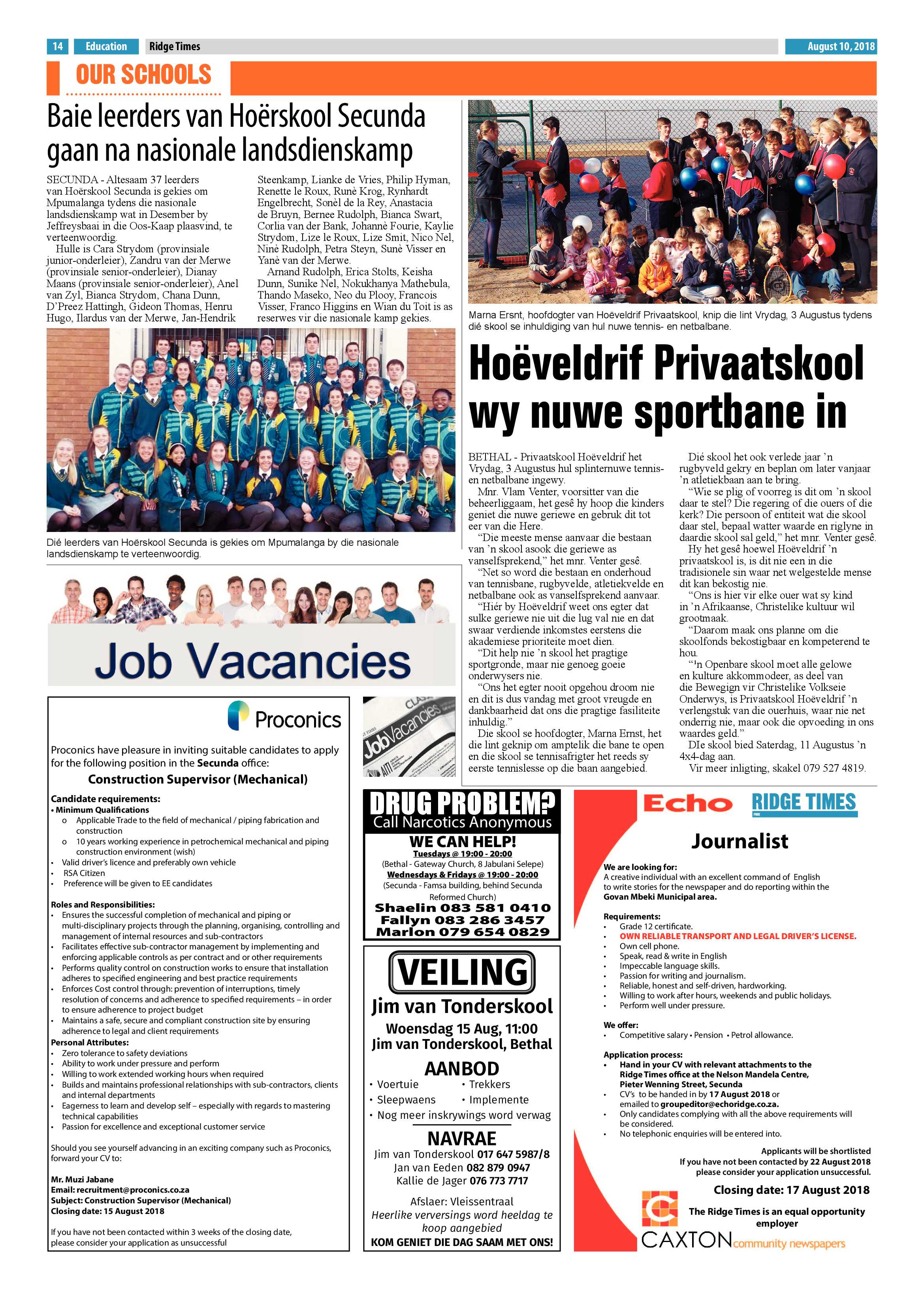 Ridge Times 10 August 2018 page 14