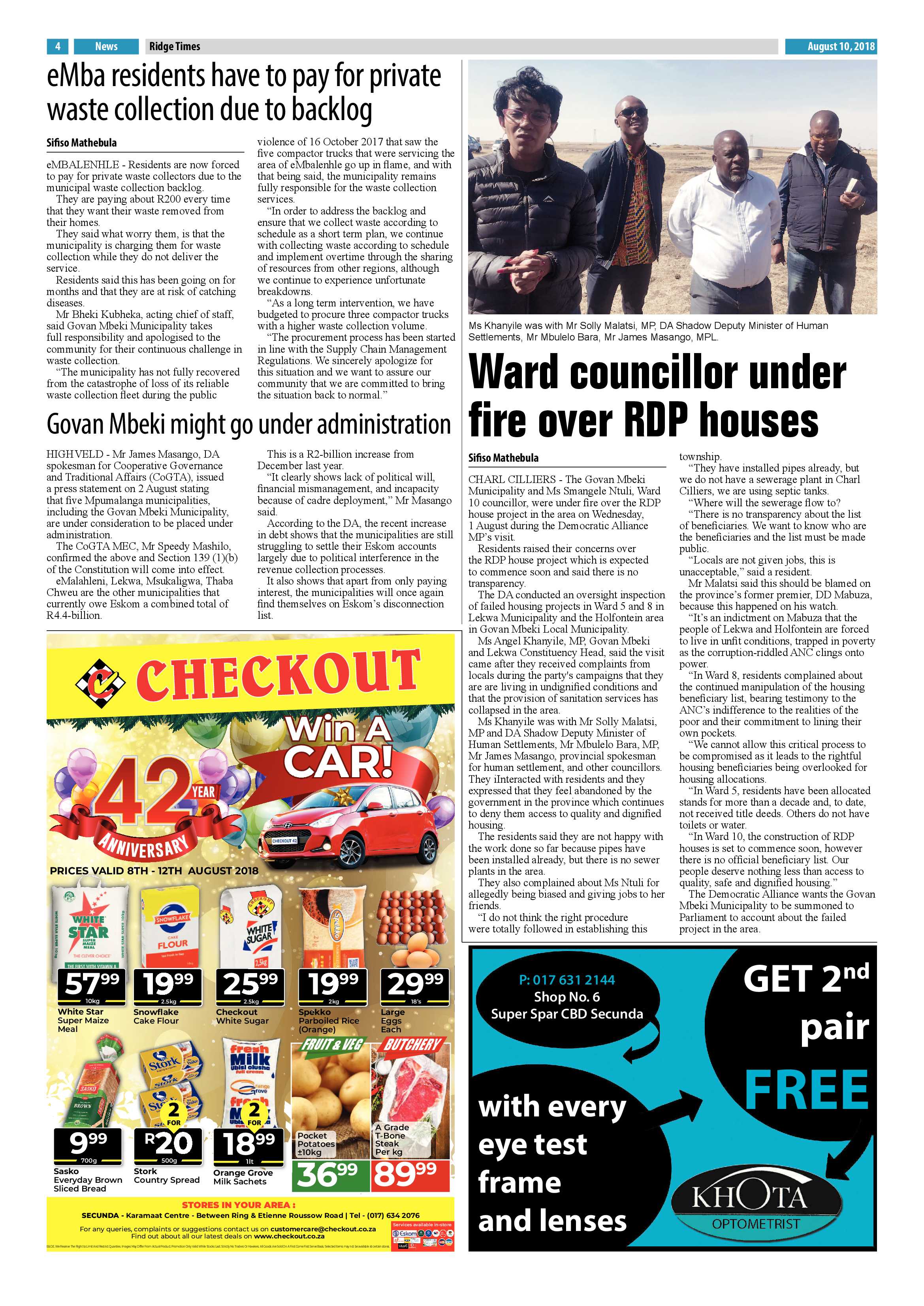 Ridge Times 10 August 2018 page 4