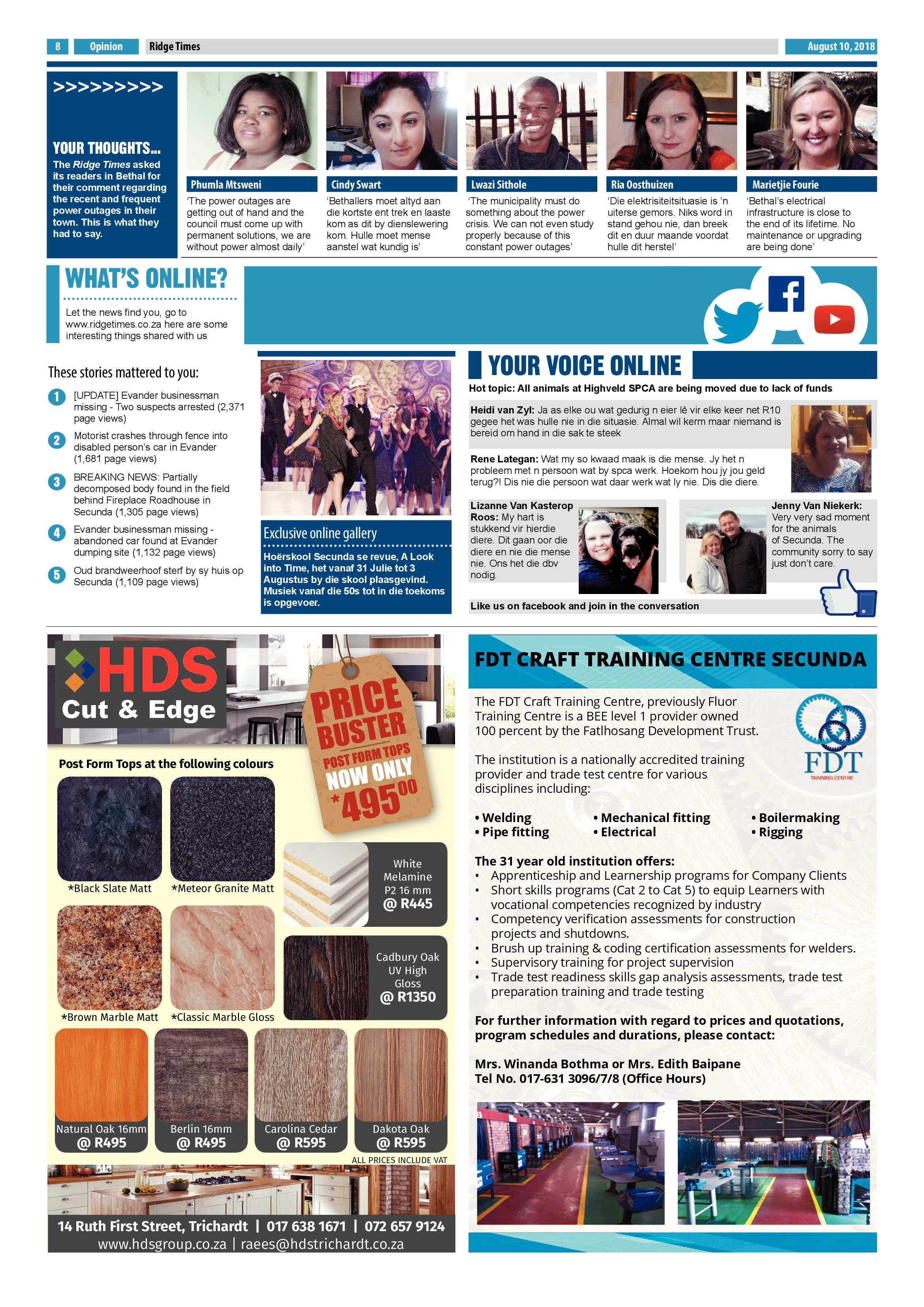 Ridge Times 10 August 2018 page 8