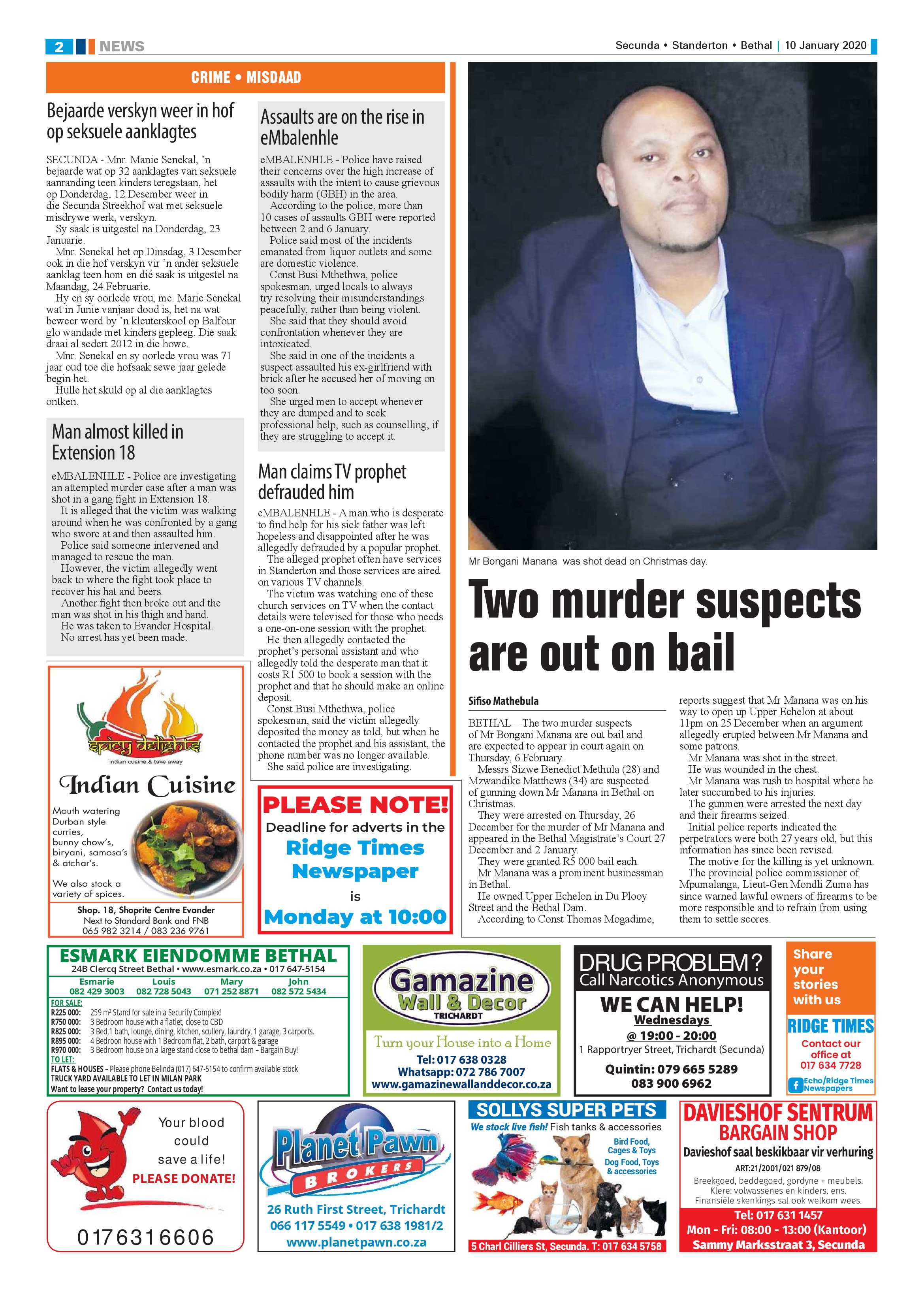 Ridge Times 10 January 2020 page 2