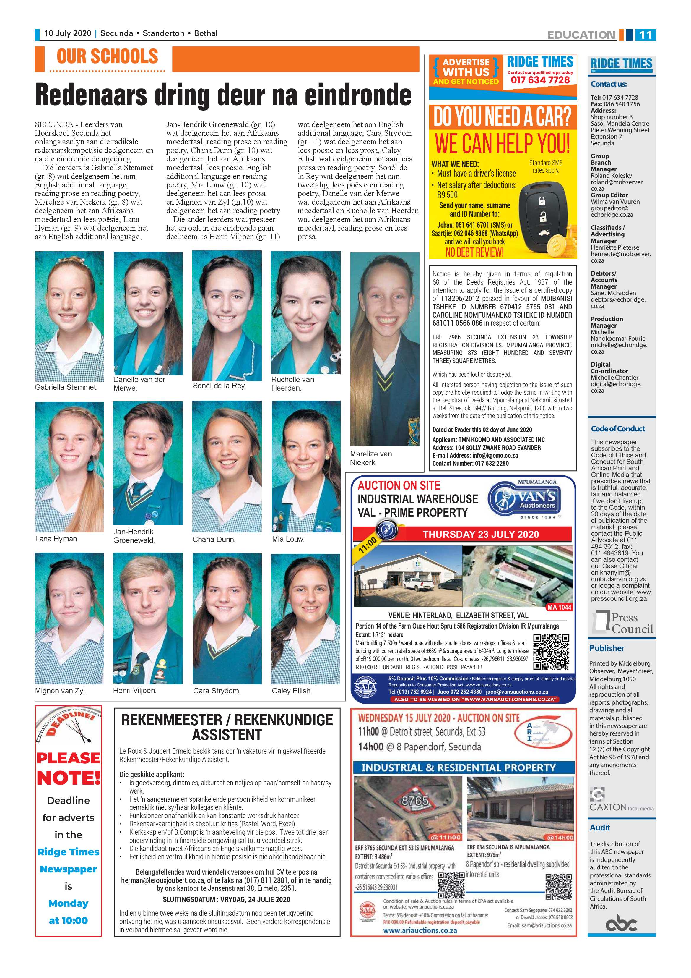 Ridge Times 10 July 2020 page 11