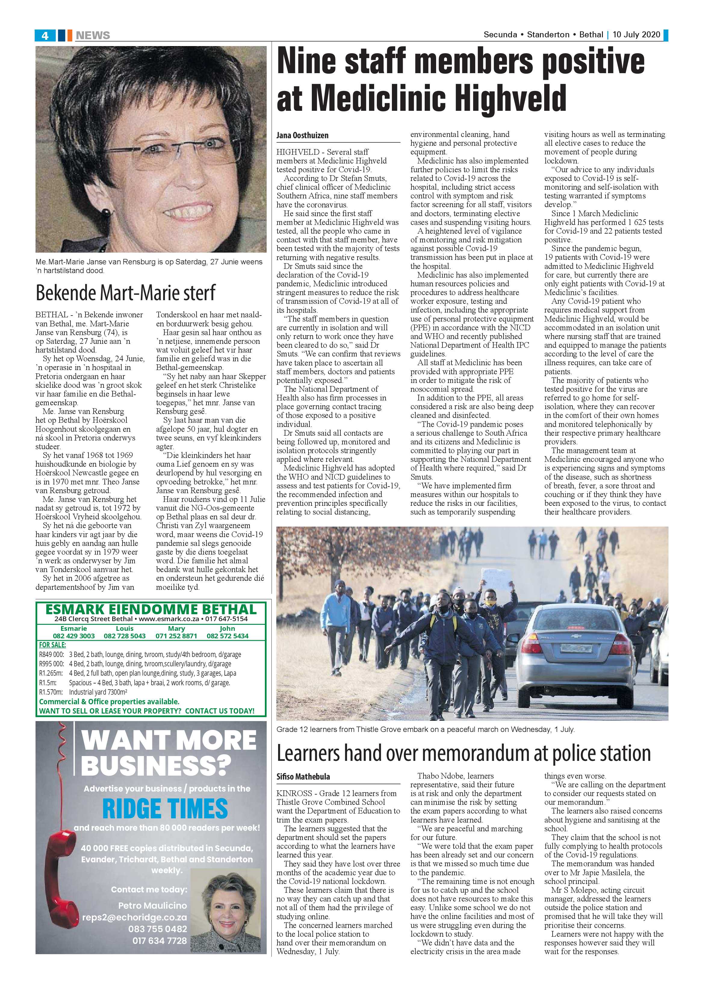 Ridge Times 10 July 2020 page 4