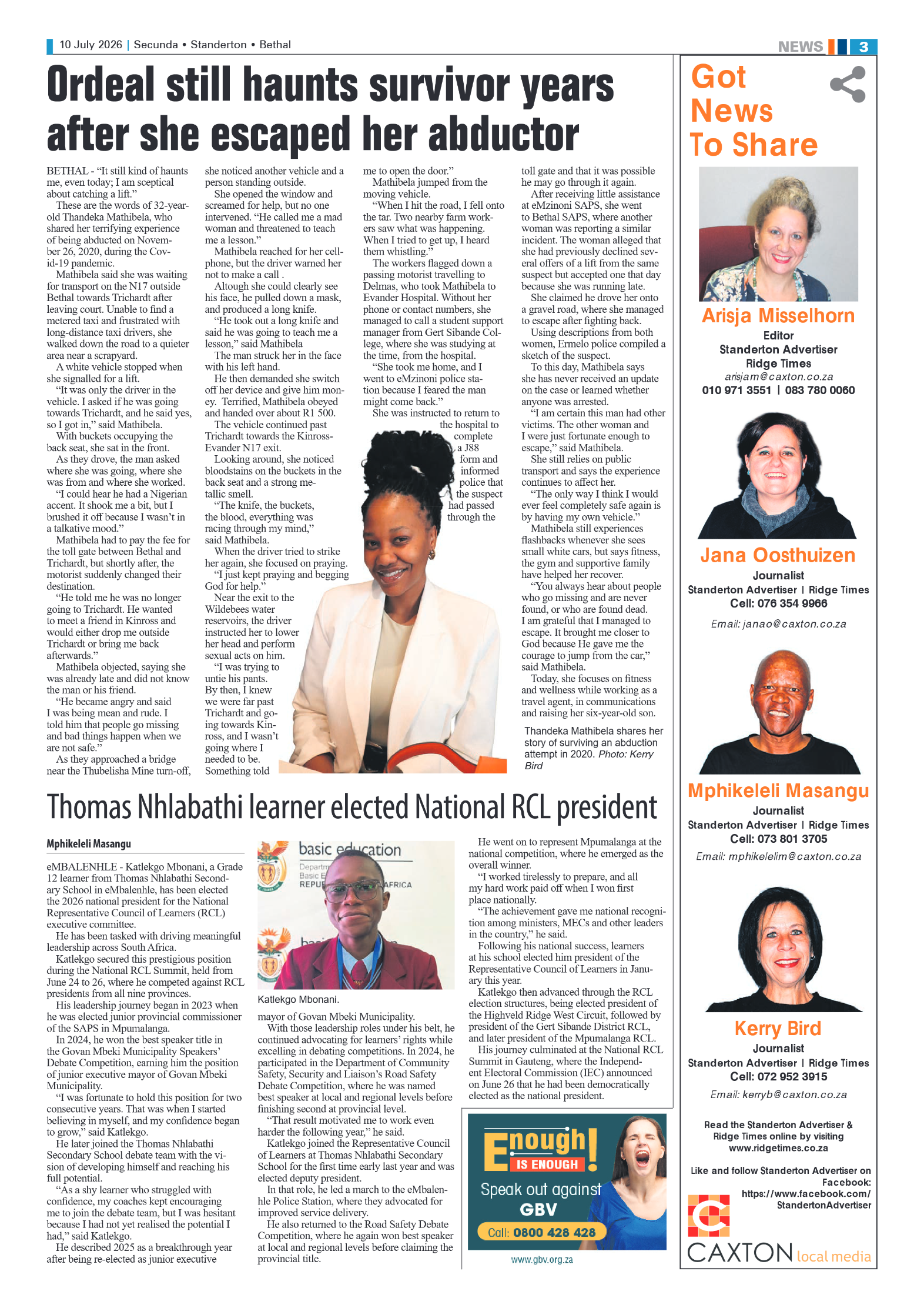 Ridge Times 10 July 2026 page 3