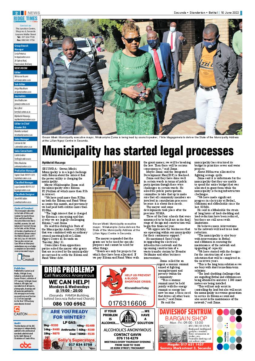 Ridge Times 10 June 2022 page 2