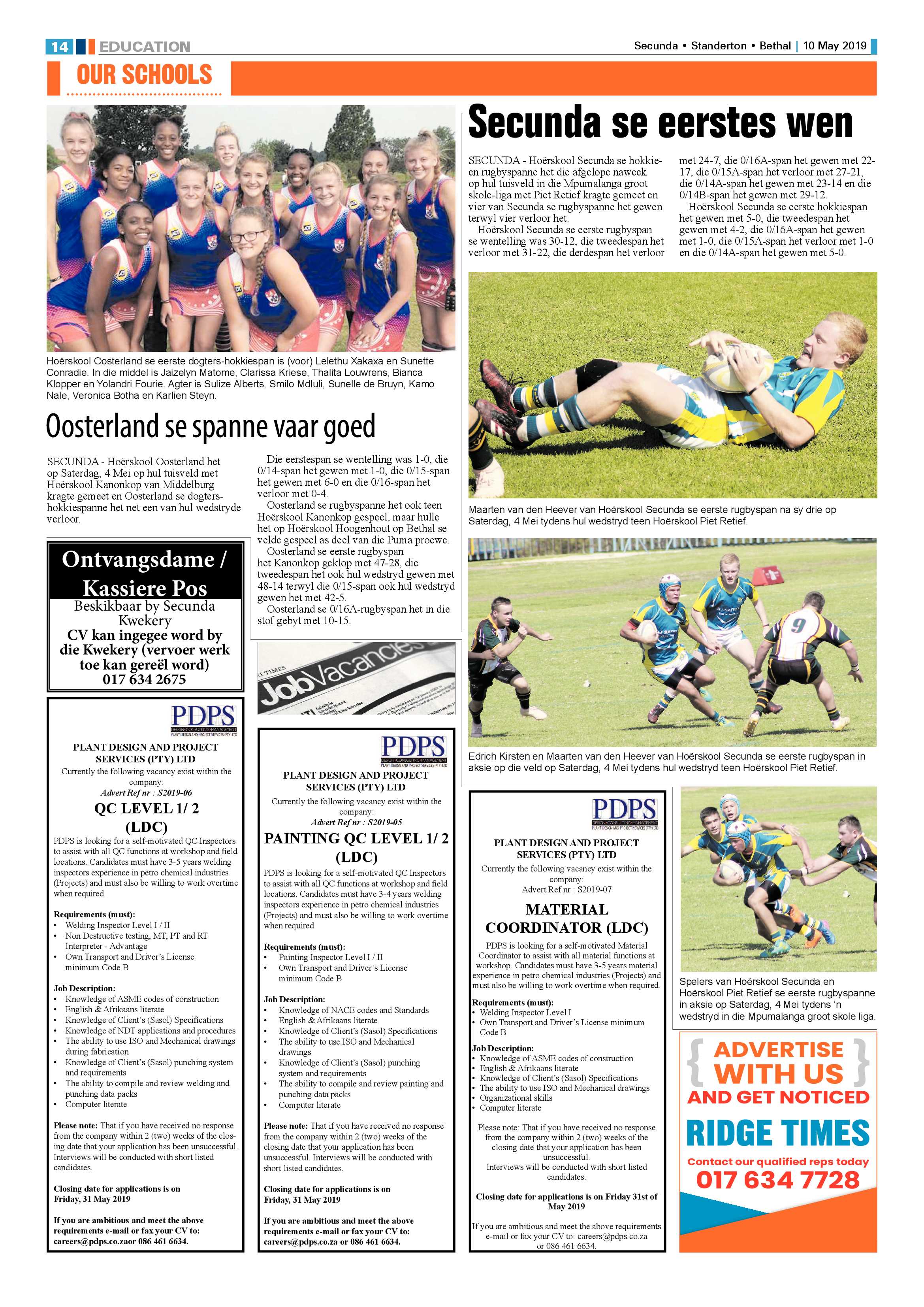 Ridge Times 10 May 2019 page 14