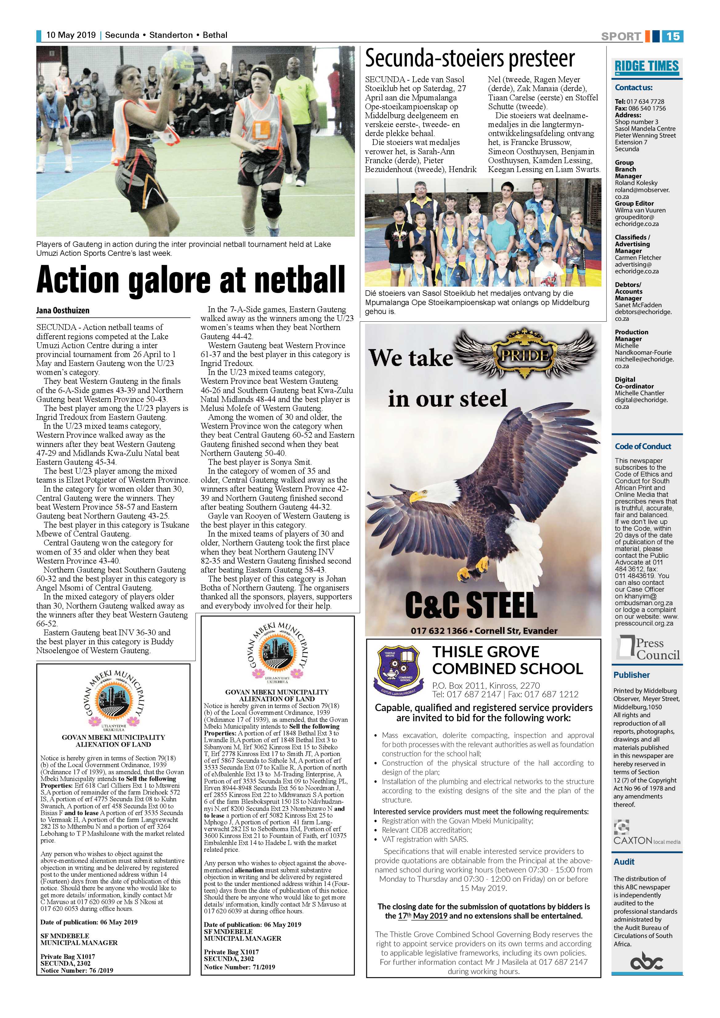 Ridge Times 10 May 2019 page 15