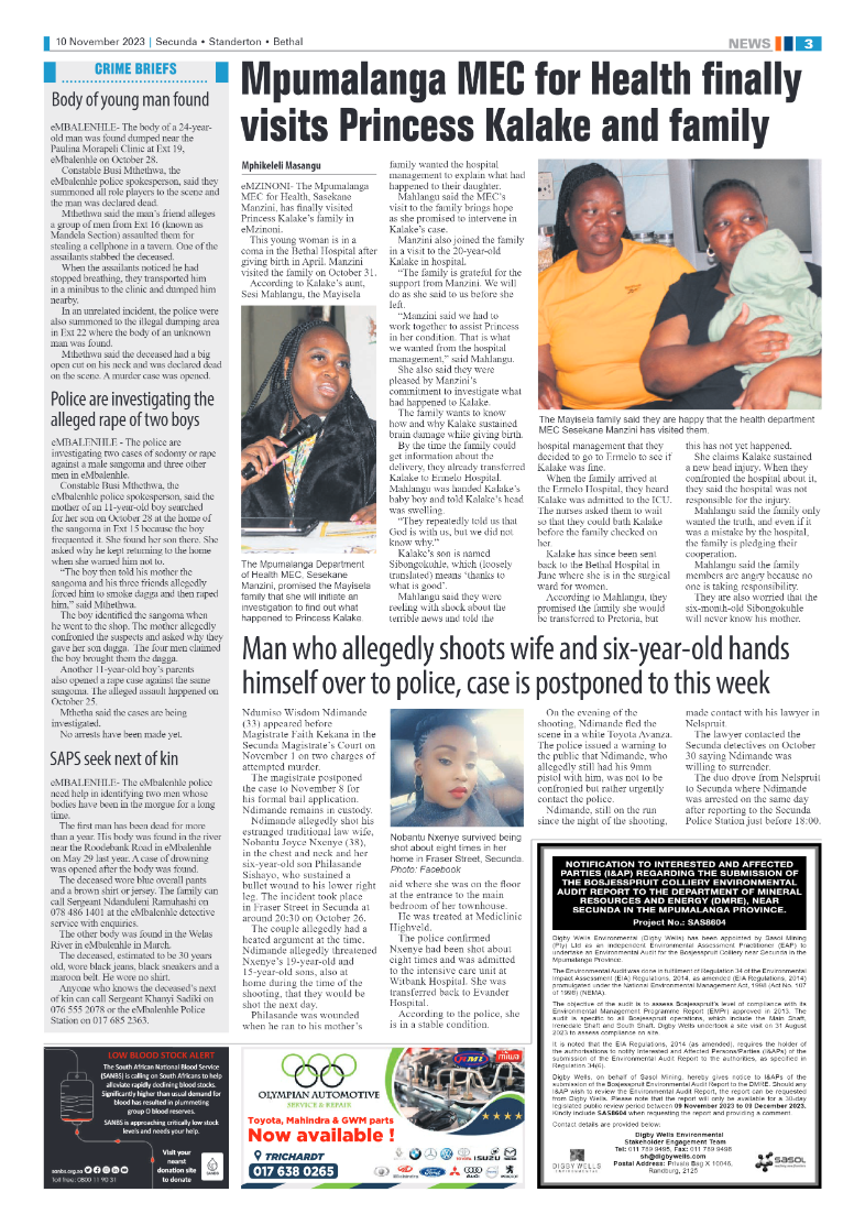 Ridge Times 10 November 2023 page 3