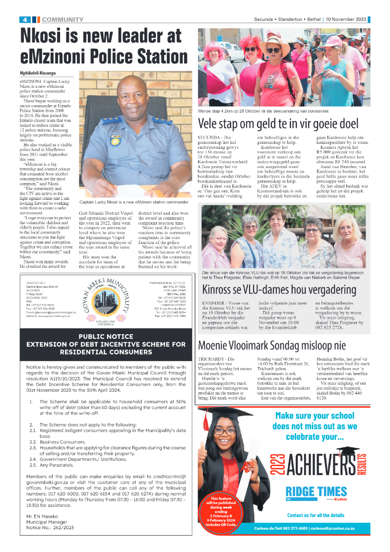 Ridge Times 10 November 2023 page 4