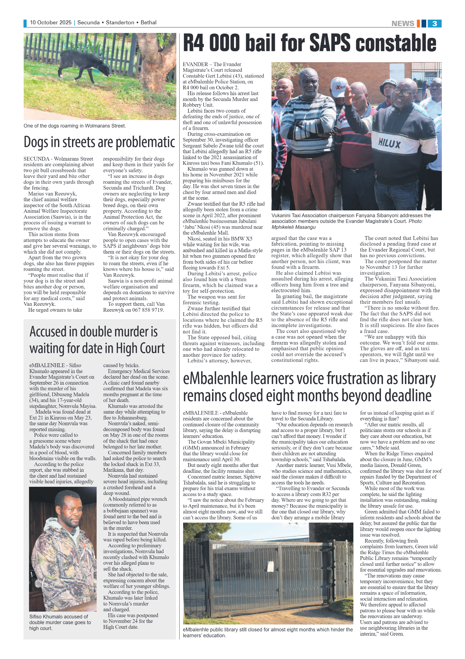 Ridge Times 10 October 2025 page 3