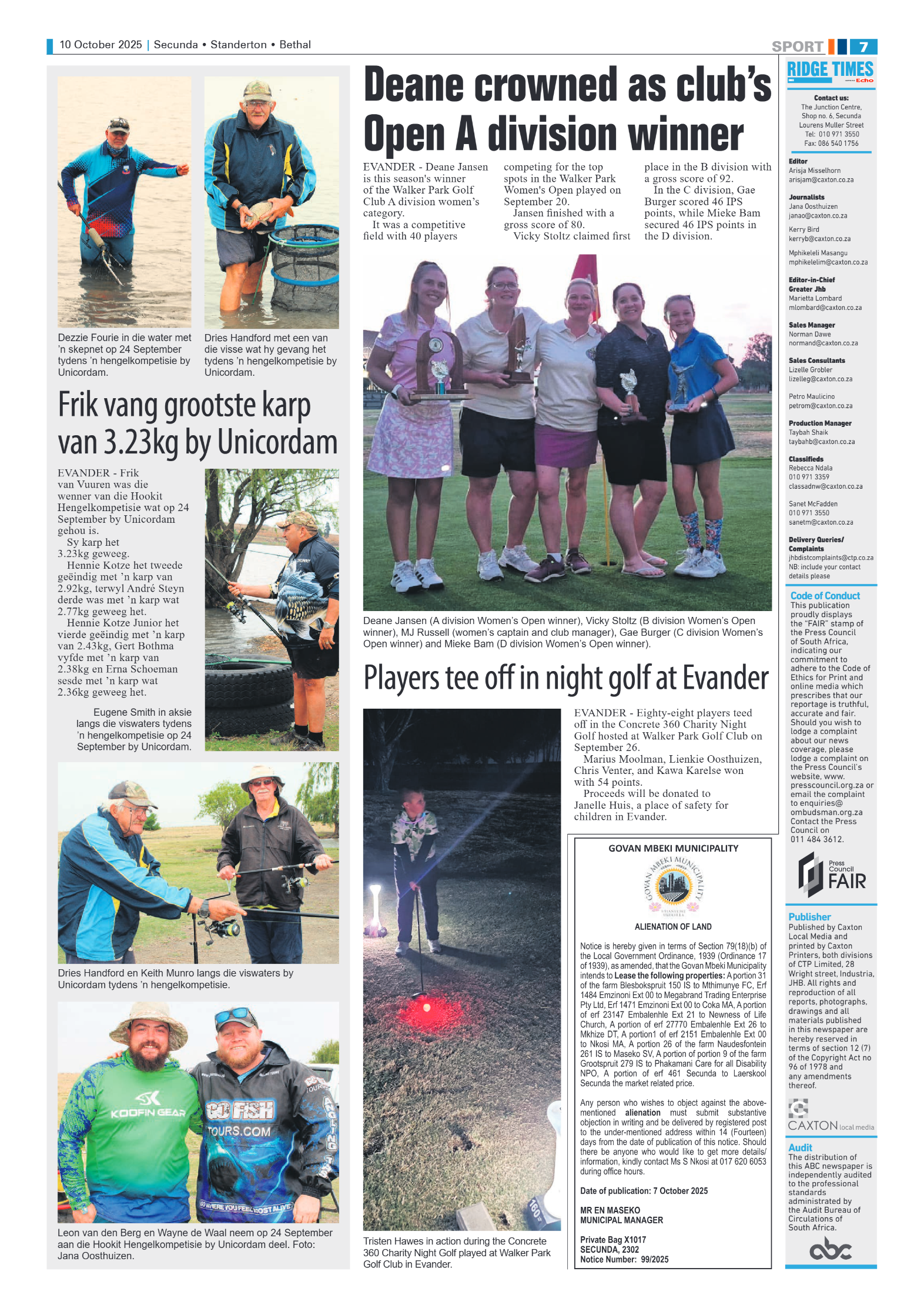 Ridge Times 10 October 2025 page 7