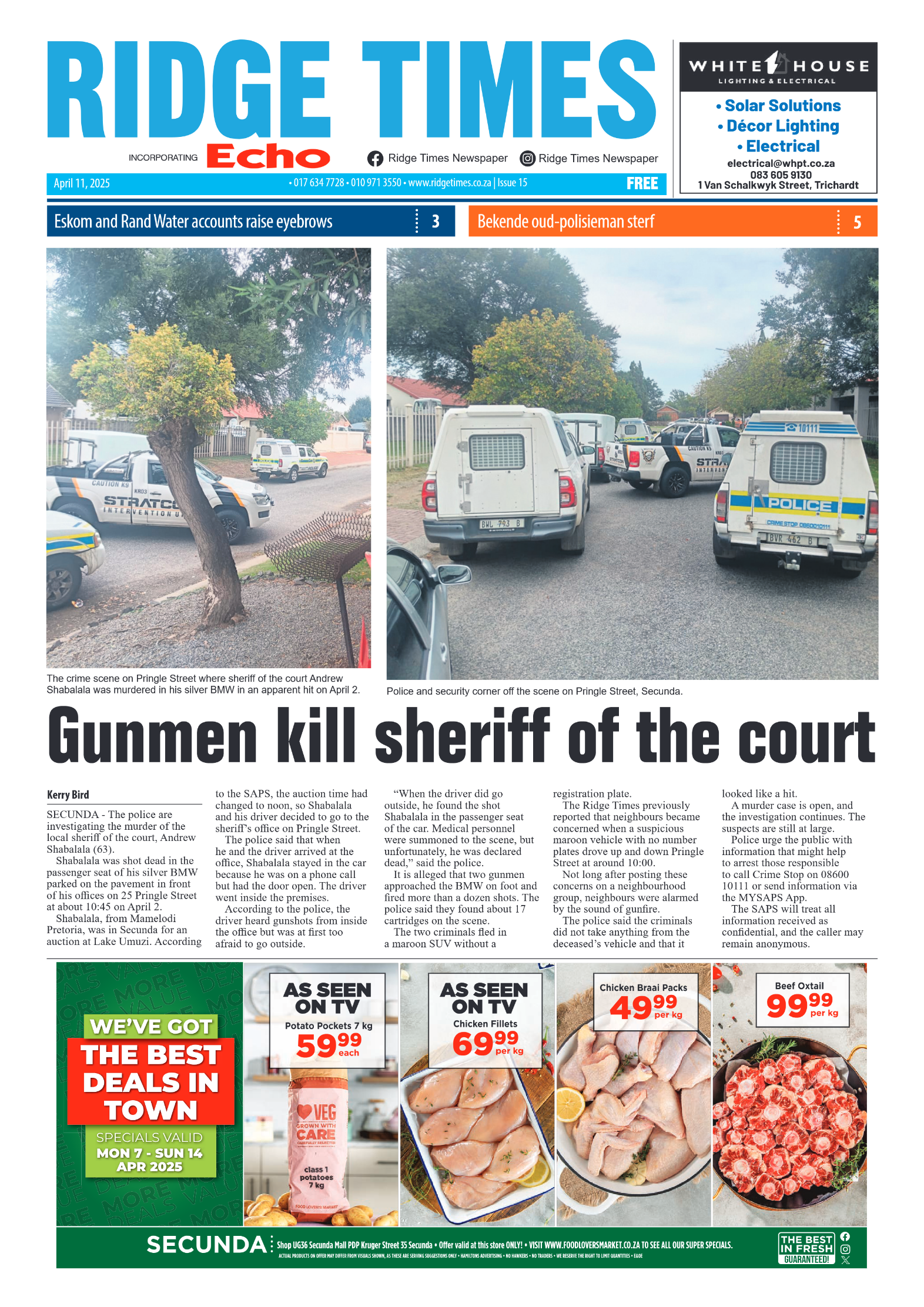 Ridge Times 11 April 2025 page 1