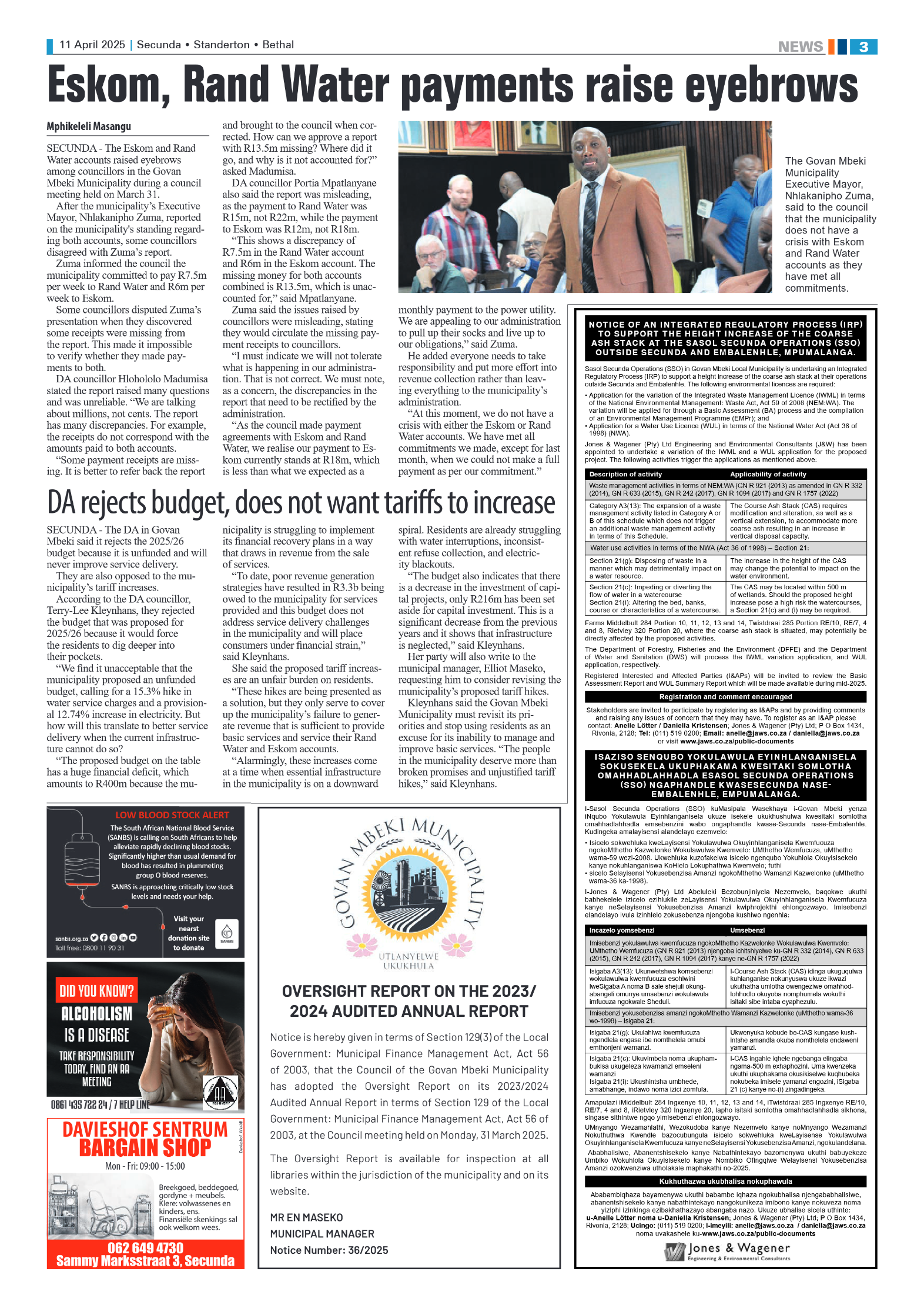 Ridge Times 11 April 2025 page 3