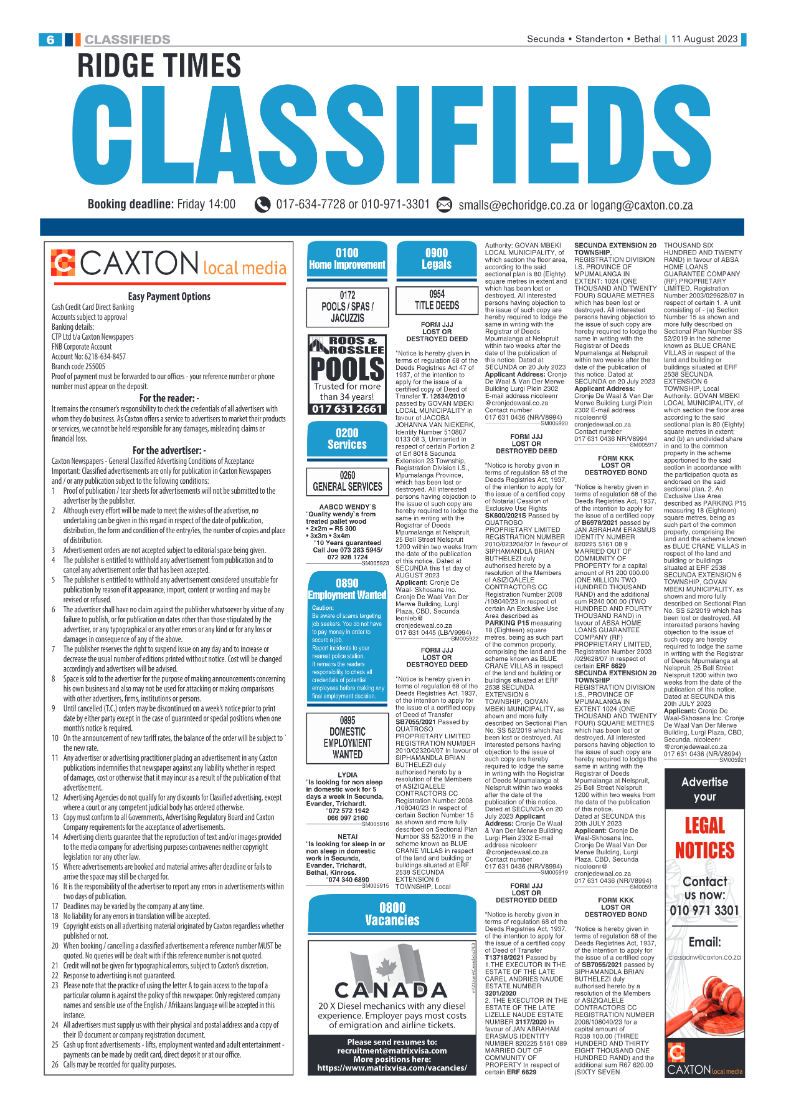 Ridge Times 11 August 2023 page 6
