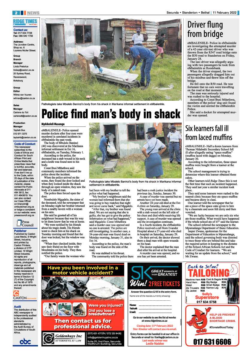 Ridge Times 11 February 2022 page 2