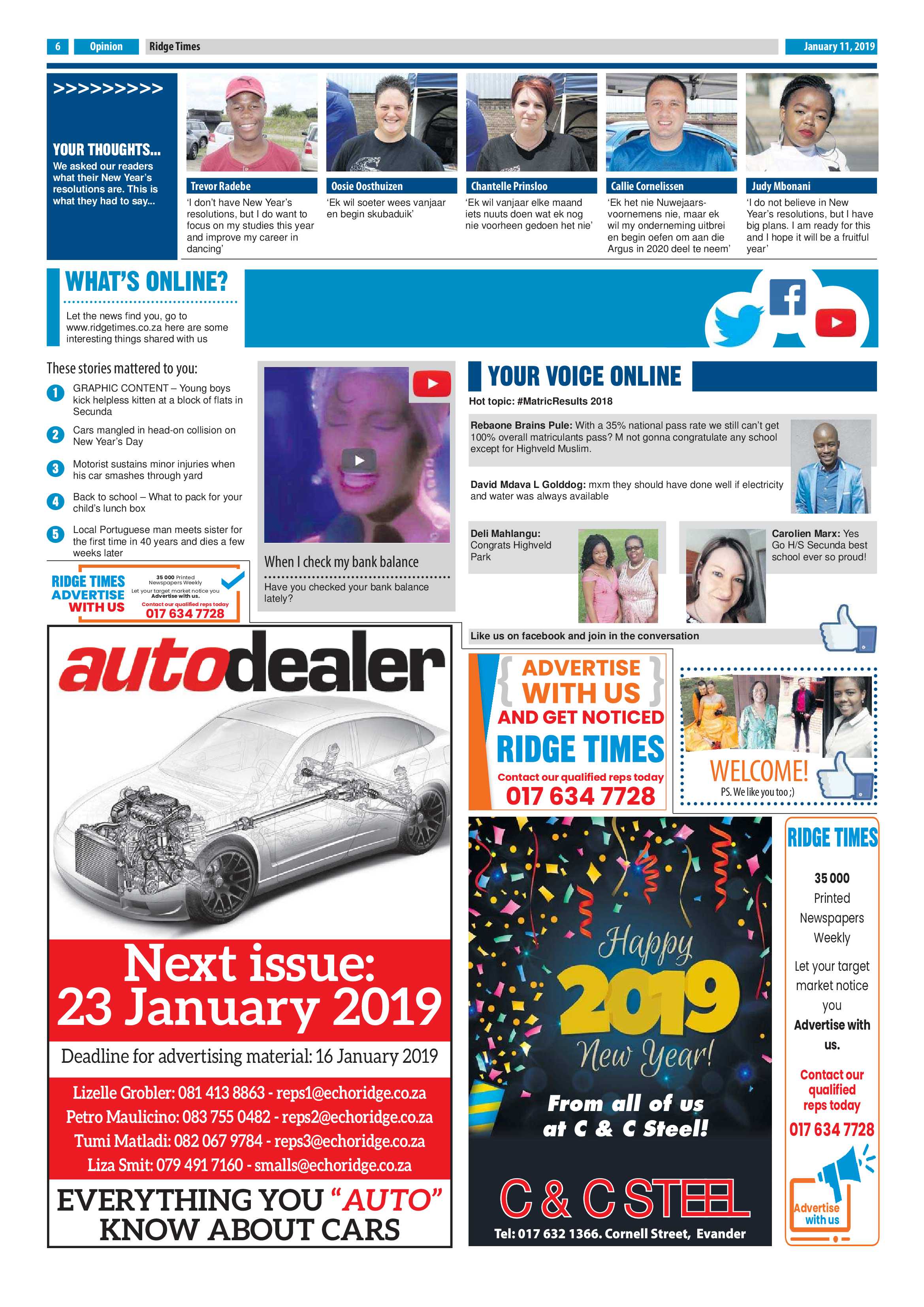 Ridge Times 11 January 2019 page 6