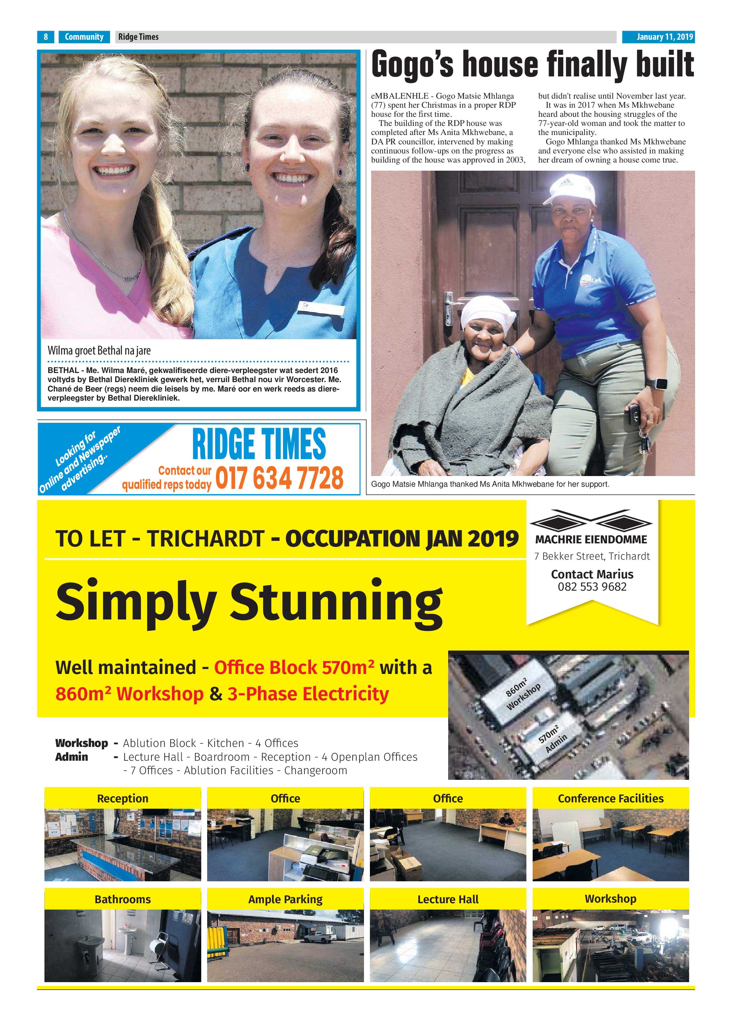 Ridge Times 11 January 2019 page 8